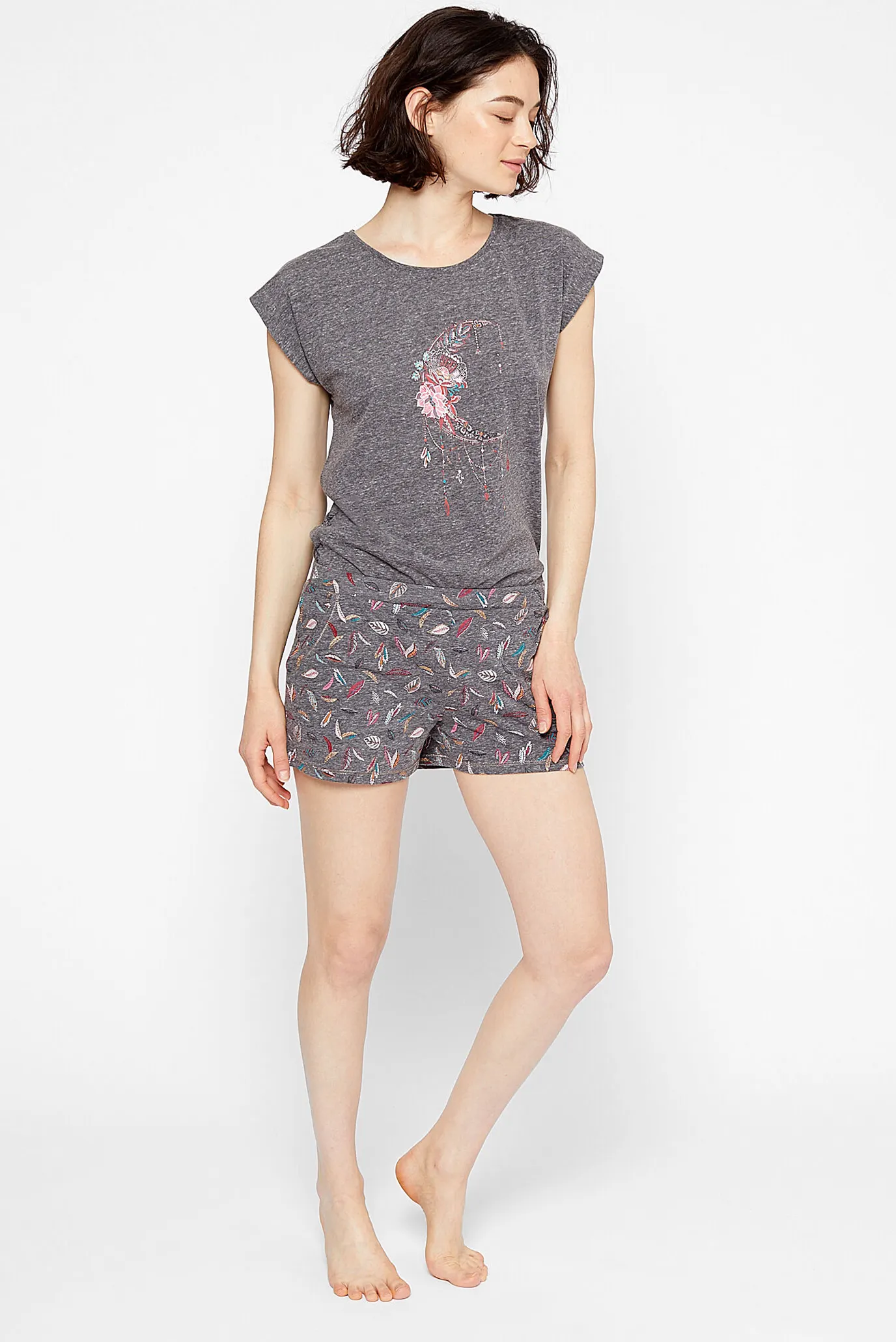 Женская серая футболка KIMIE 4