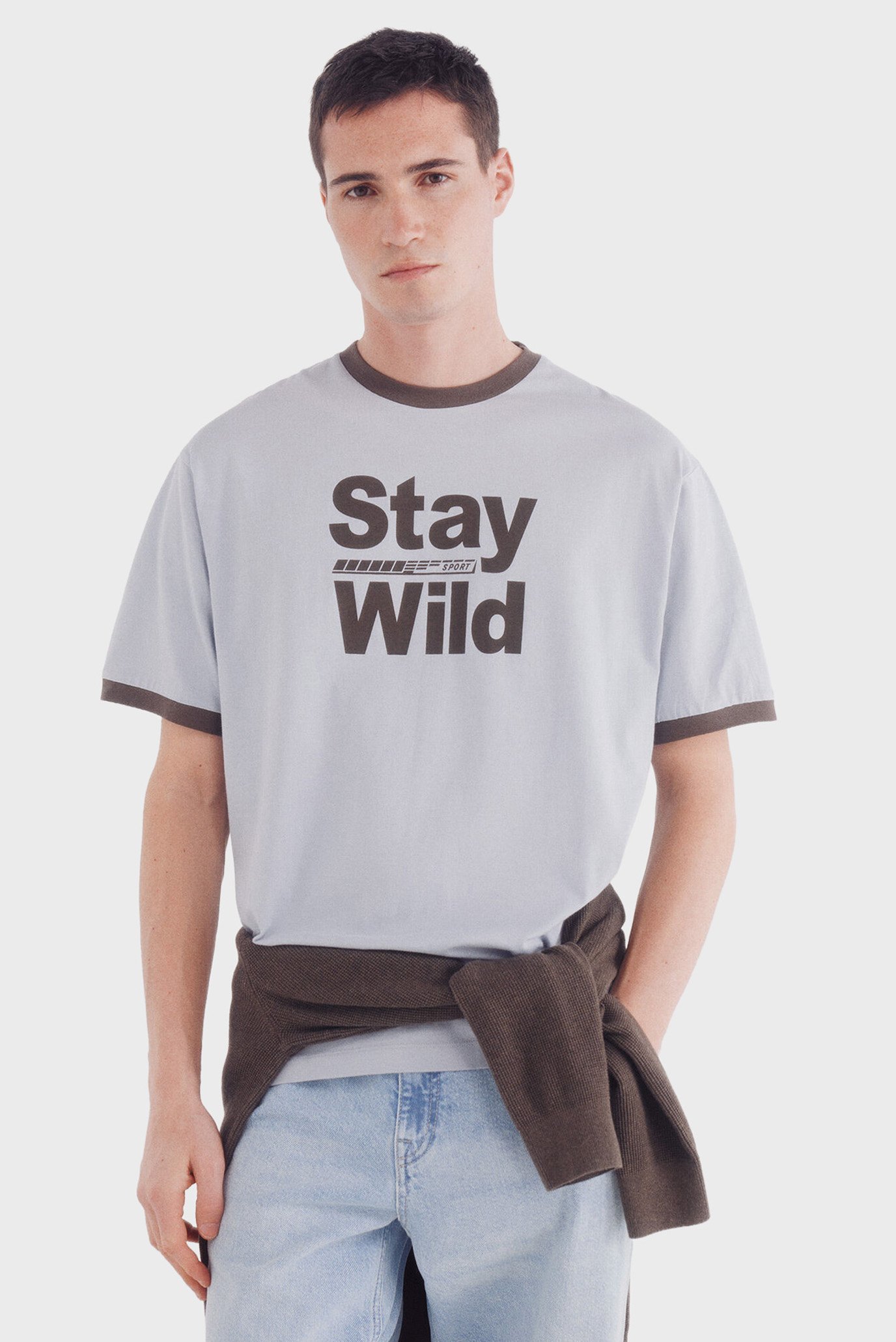 Мужская голубая футболка Stay Wild Голубой XXL SPRINGFIELD 269186 Мужская голубая футболка Stay Wild Голубой XXL SPRINGFIELD 269186
