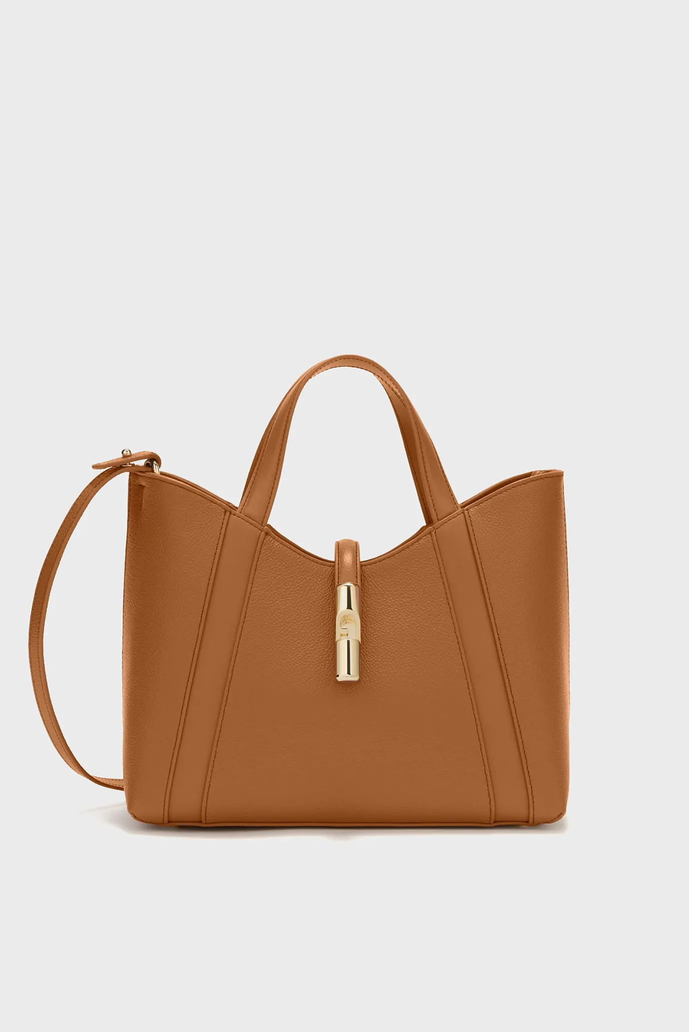 Женская рыжая кожаная сумка 1