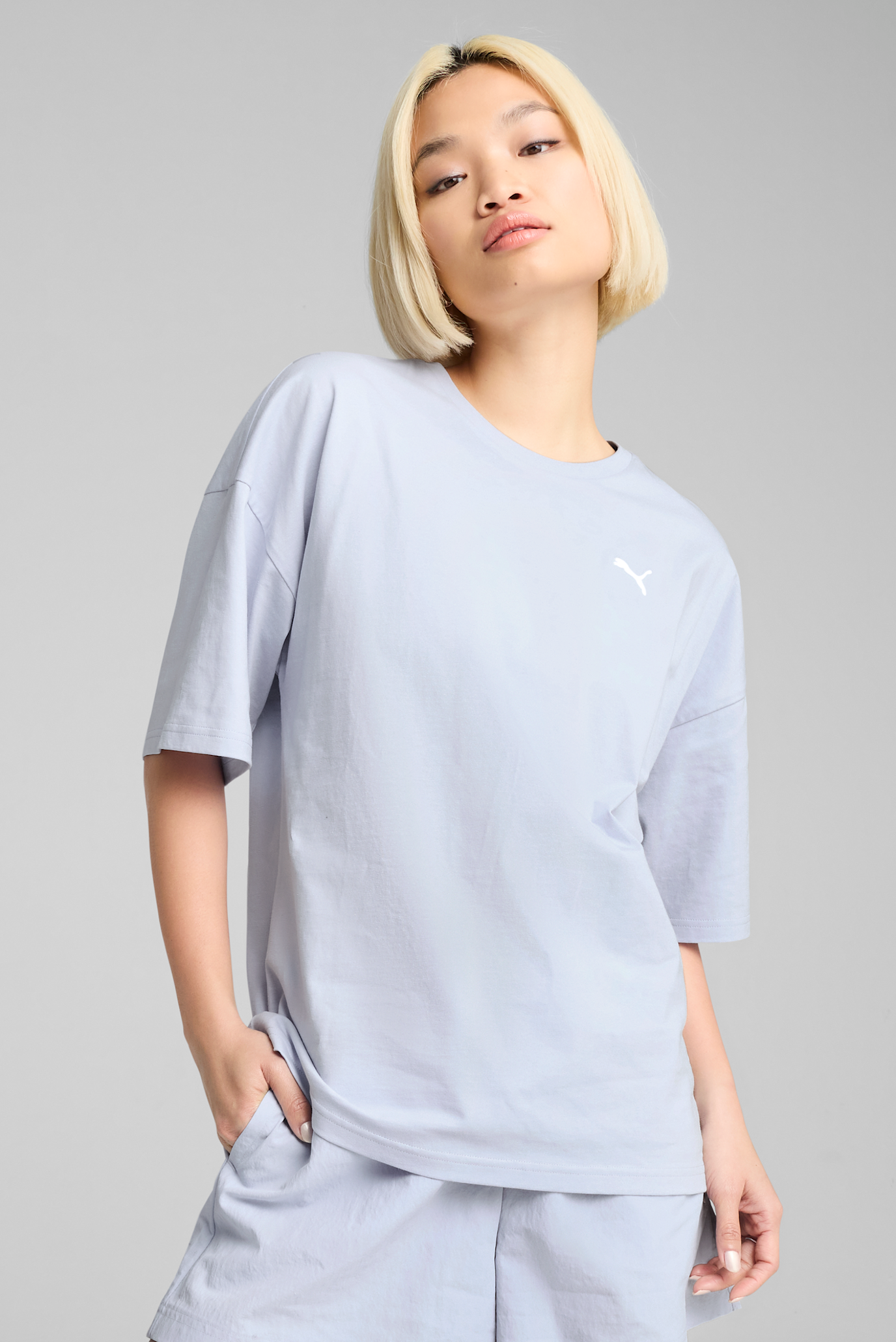 Женская голубая футболка WARDROBE ESS Oversized Tee Women 1