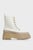 Женские бежевые кожаные ботинки FLATFORM LACE UP BOOT LTH