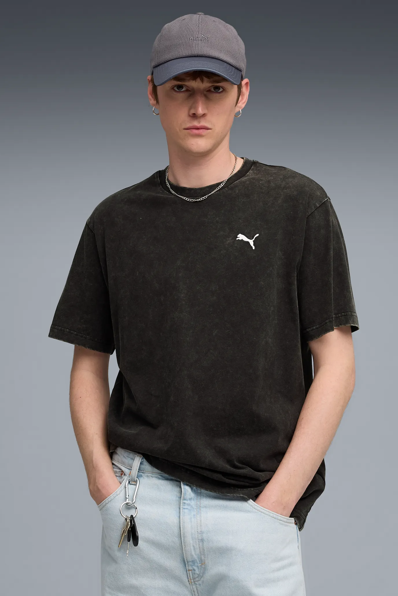 Мужская черная футболка Essentials Elevated Relaxed Wash Tee Men 1