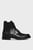 Женские черные кожаные ботинки GISELLE