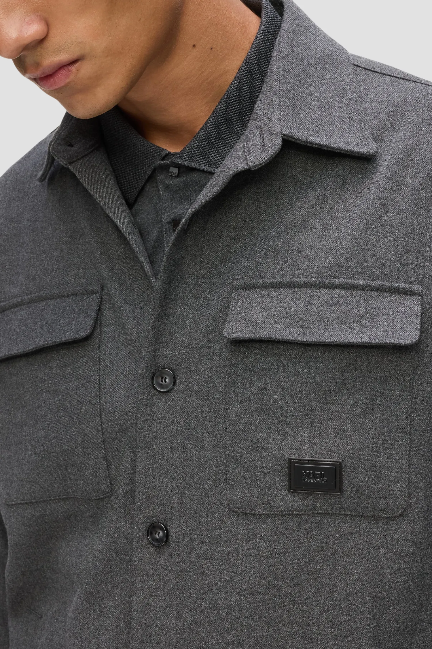 Мужская серая рубашка 4