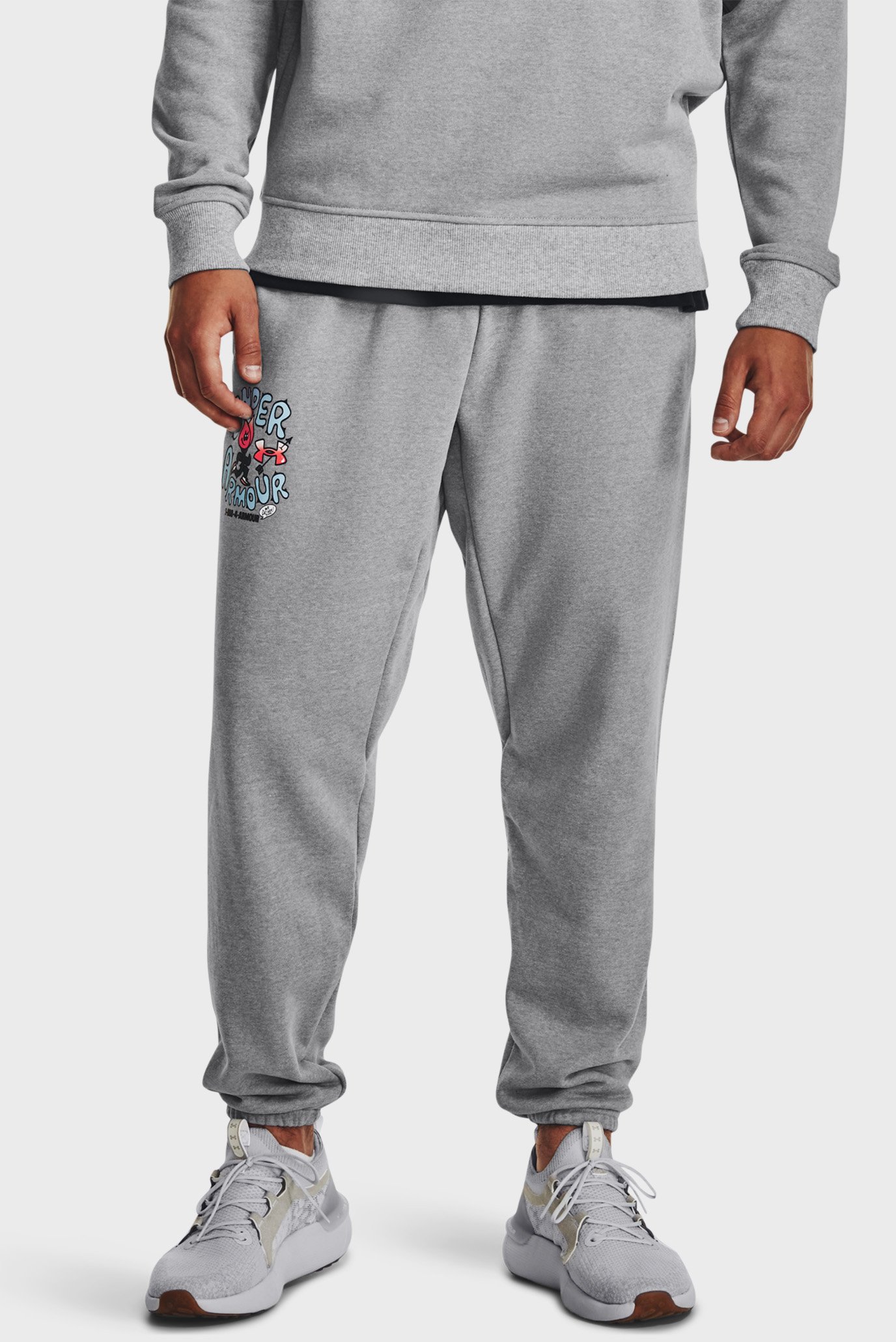 Мужские серые спортивные брюки UA HW Terry Rose Joggers 1