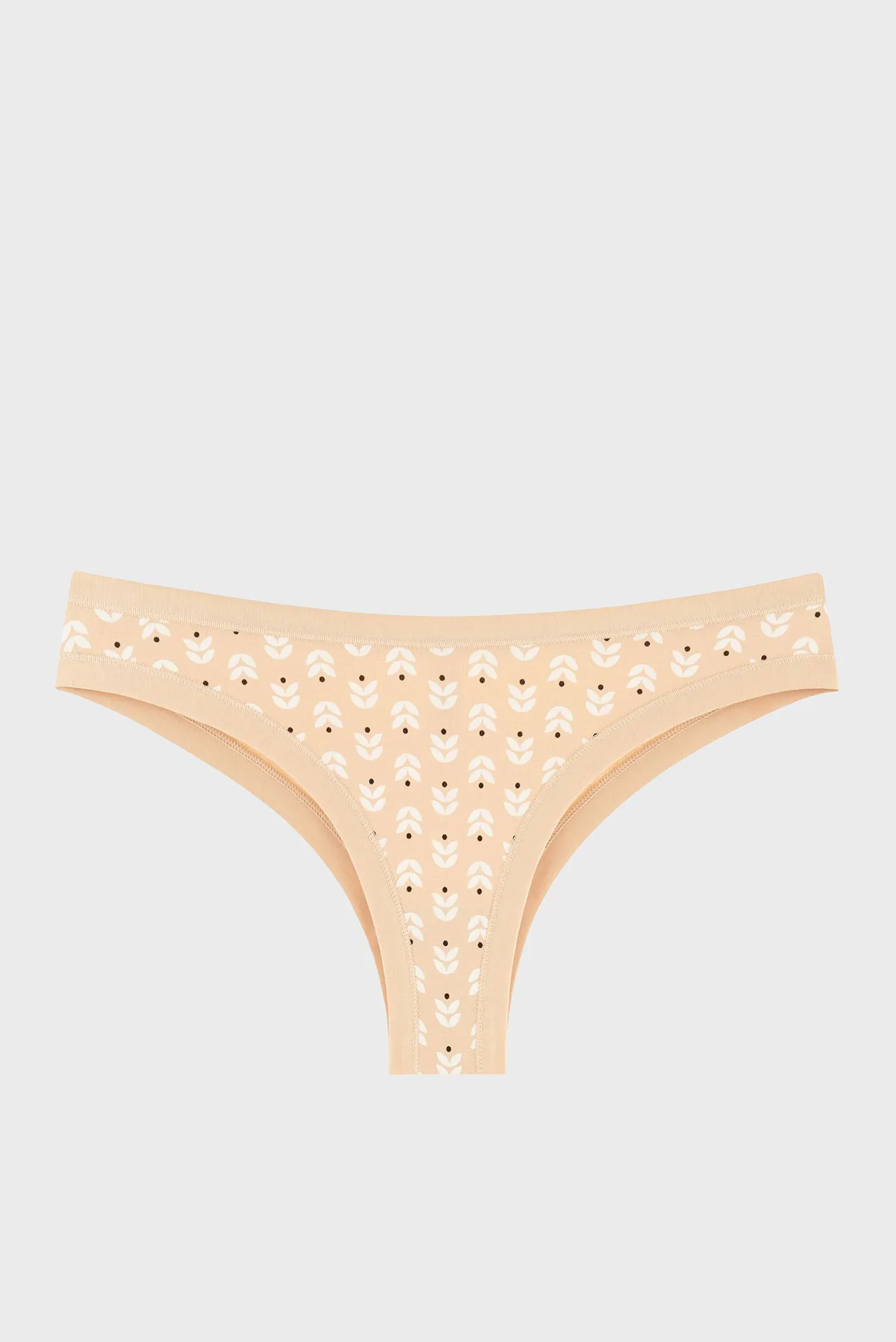Женские бежевые трусики с узором 1