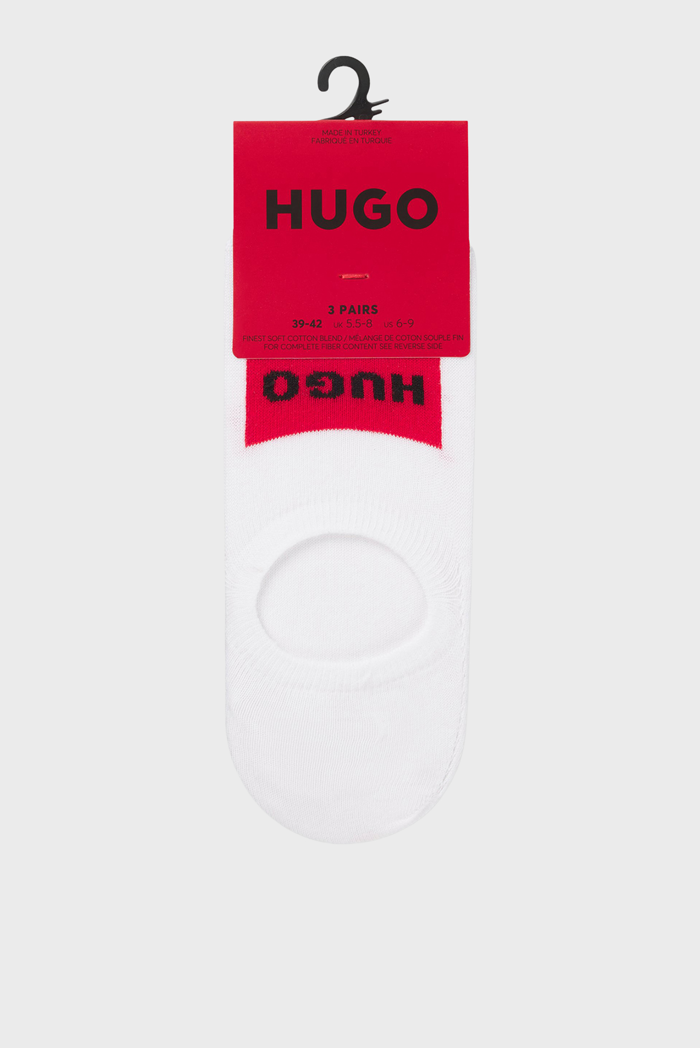 Мужские белые носки (3 пары) Белый 43-46 HUGO 50496082;100 Мужские белые носки (3 пары) Белый 43-46 HUGO 50496082;100