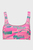 Женский розовый лиф от купальника PUMA Swim Women Printed Scoo Top