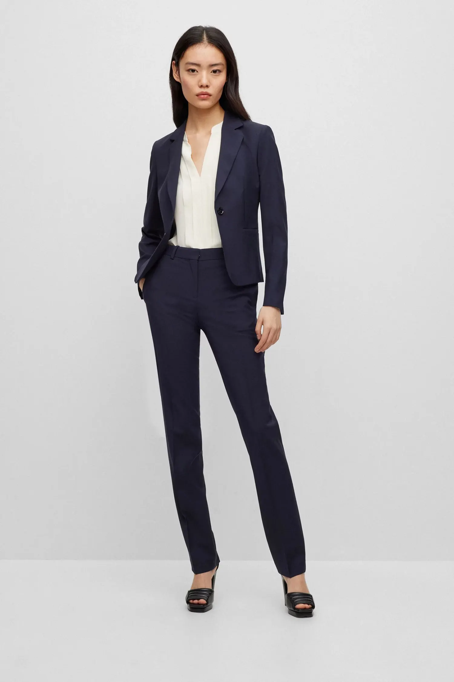 Женская белая шелковая блуза 4