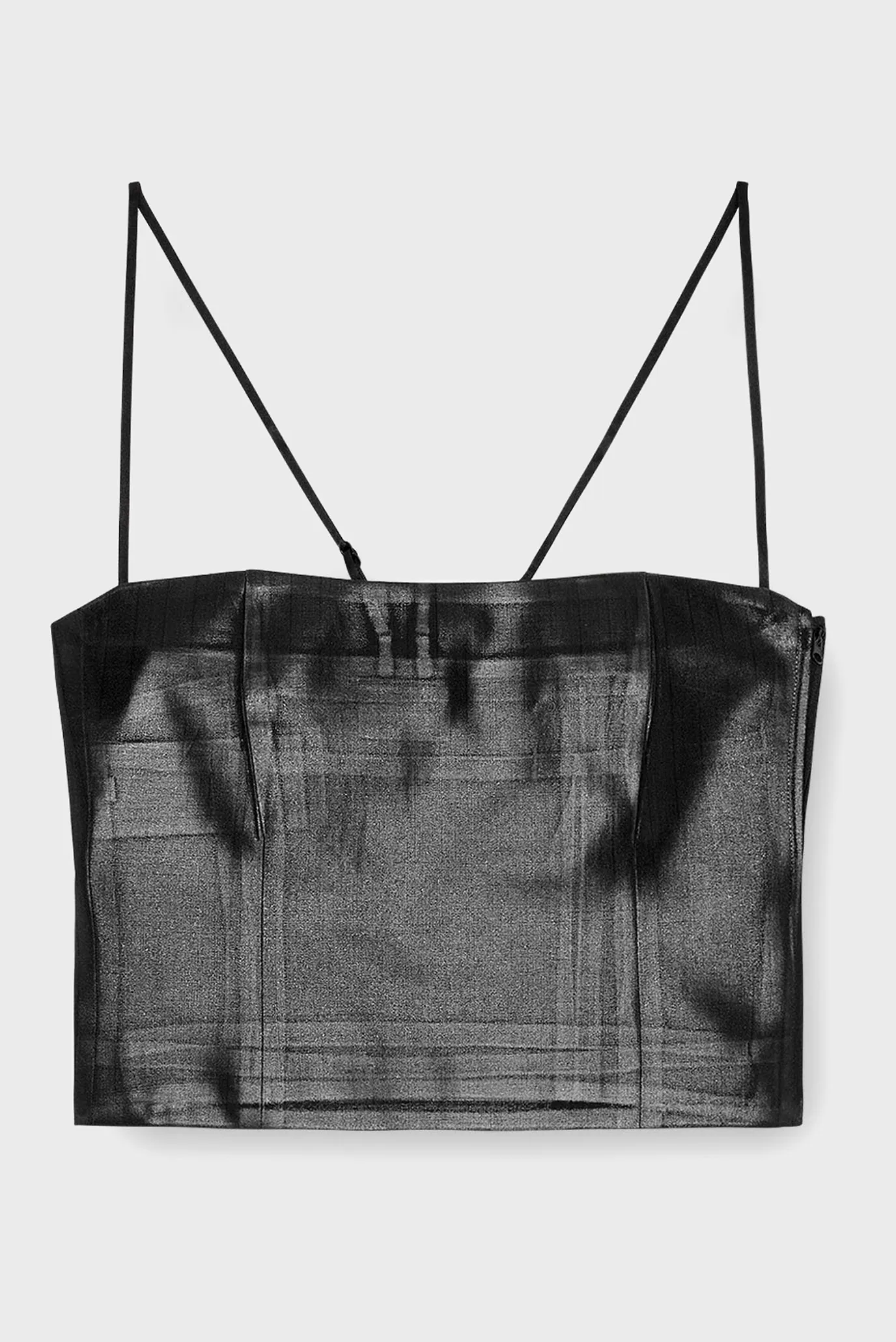 Жіночий чорний топ у смужку T-REASURE 5