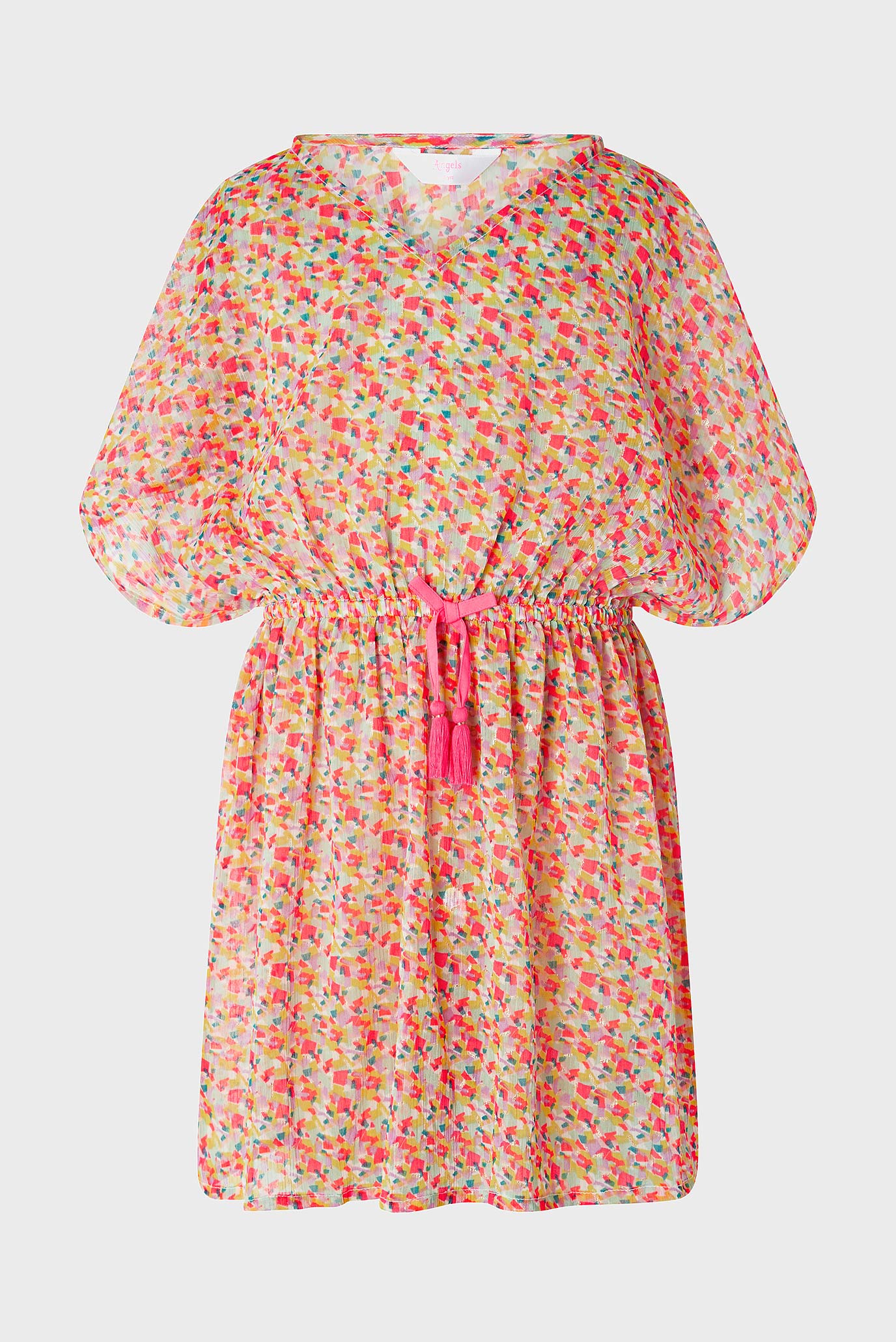 Детское розовое платье GEO METALLIC PRINT 1