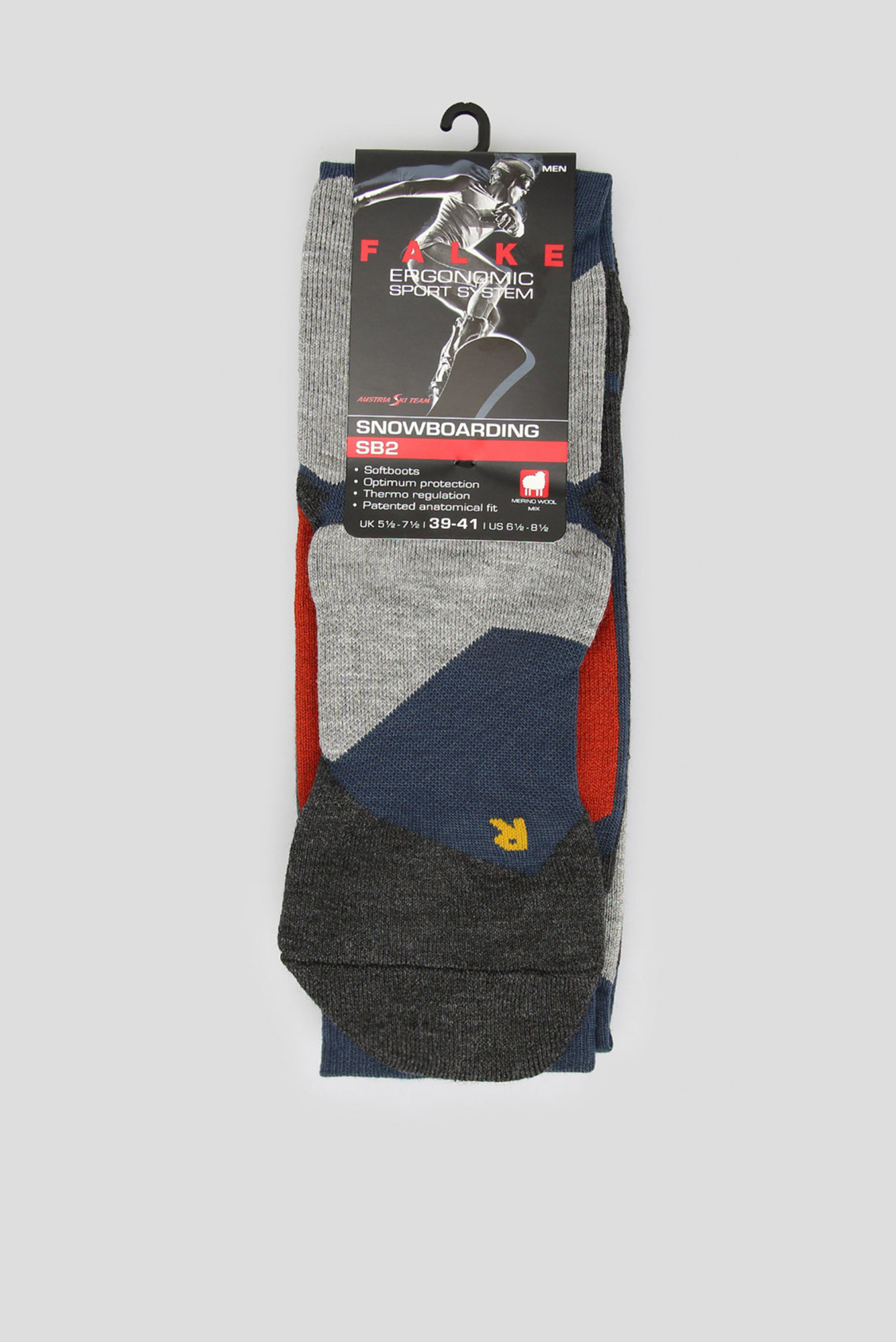 Мужские лыжные носки с узором SB2 1