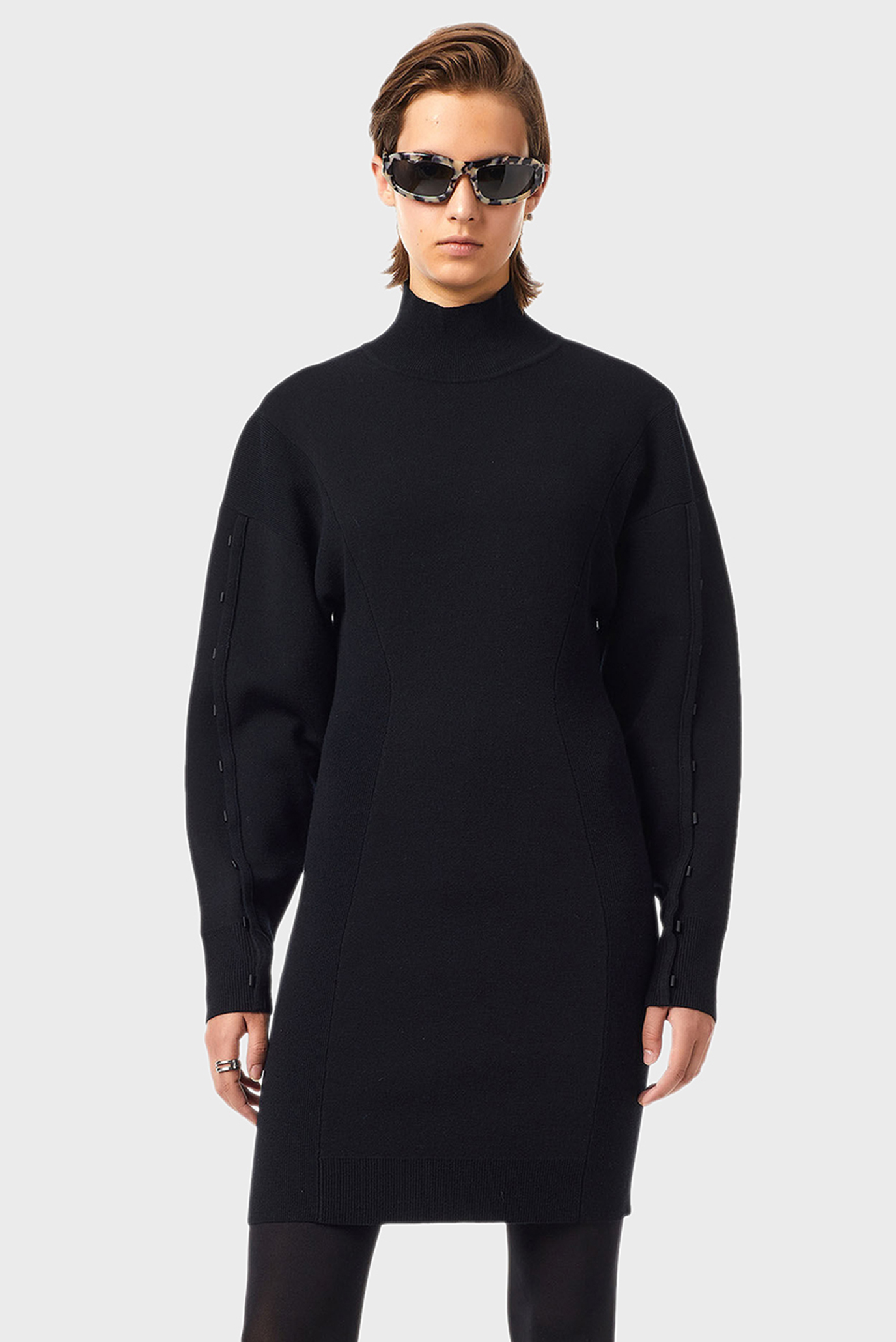 Женское черное шерстяное платье M-NUNAVUT 1