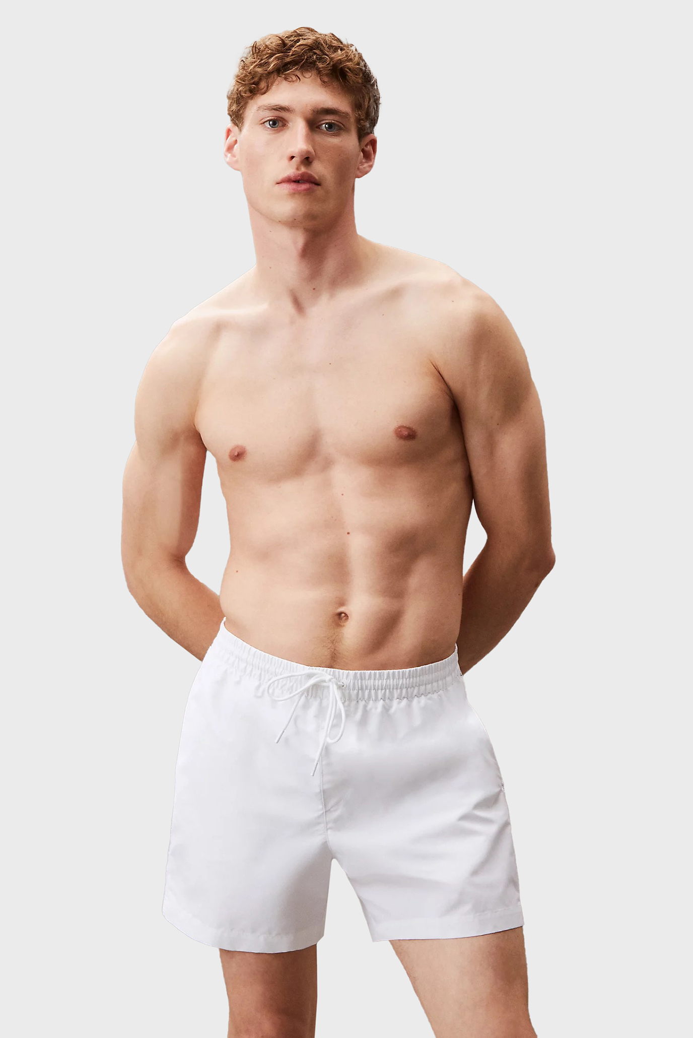 Мужские белые плавательные шорты MEDIUM DRAWSTRING Белый L Calvin Klein KM0KM01109 Мужские белые плавательные шорты MEDIUM DRAWSTRING Белый L Calvin Klein KM0KM01109