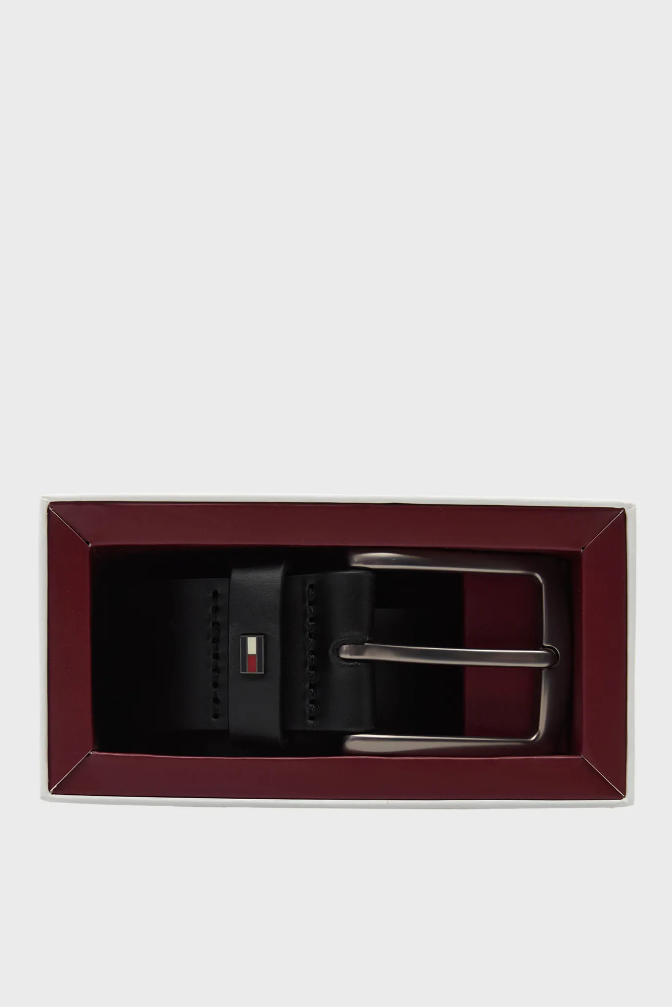 Мужской черный кожаный ремень DENTON 4