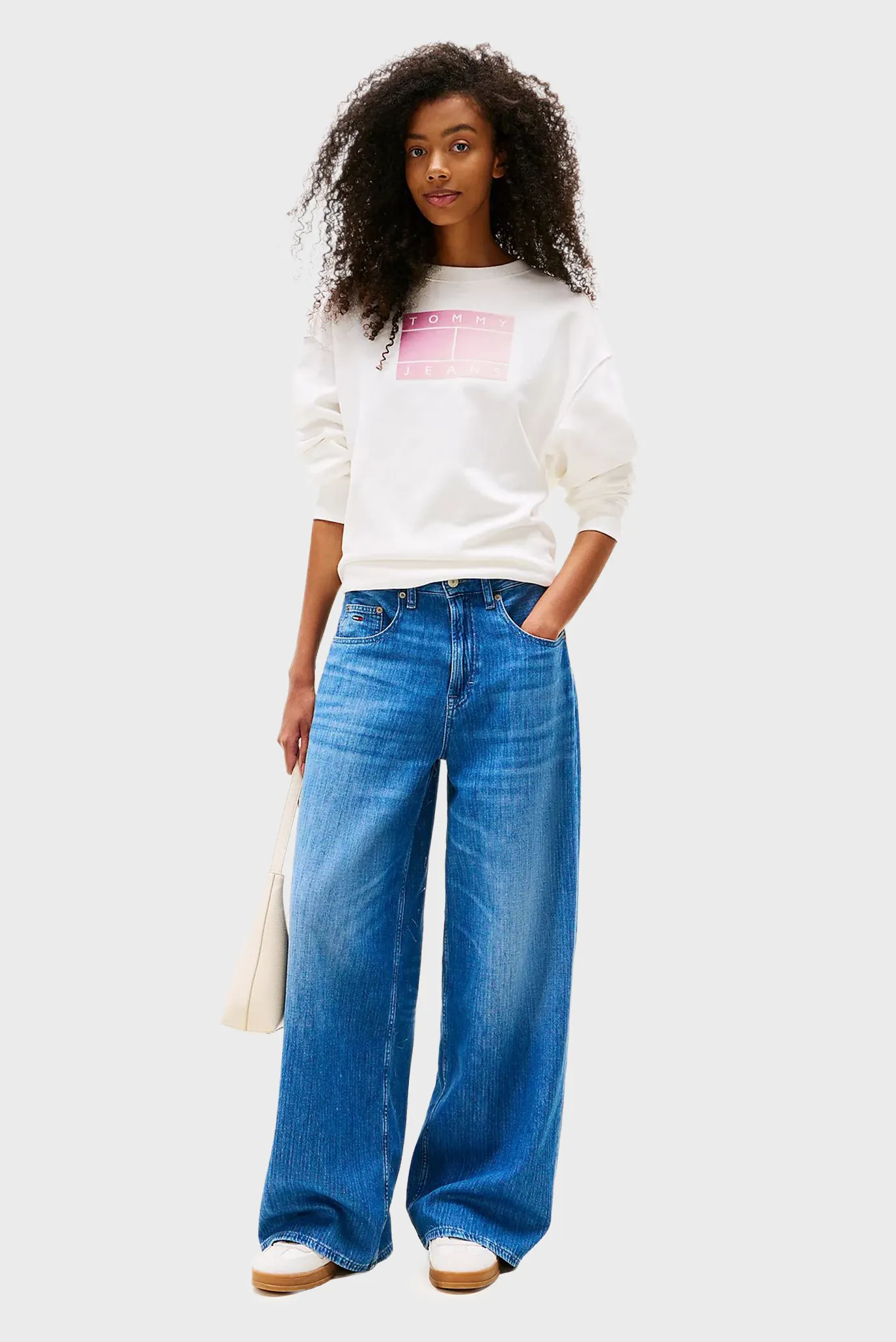 Жіночий білий світшот RLX GRADIENT FLAG CREW 2