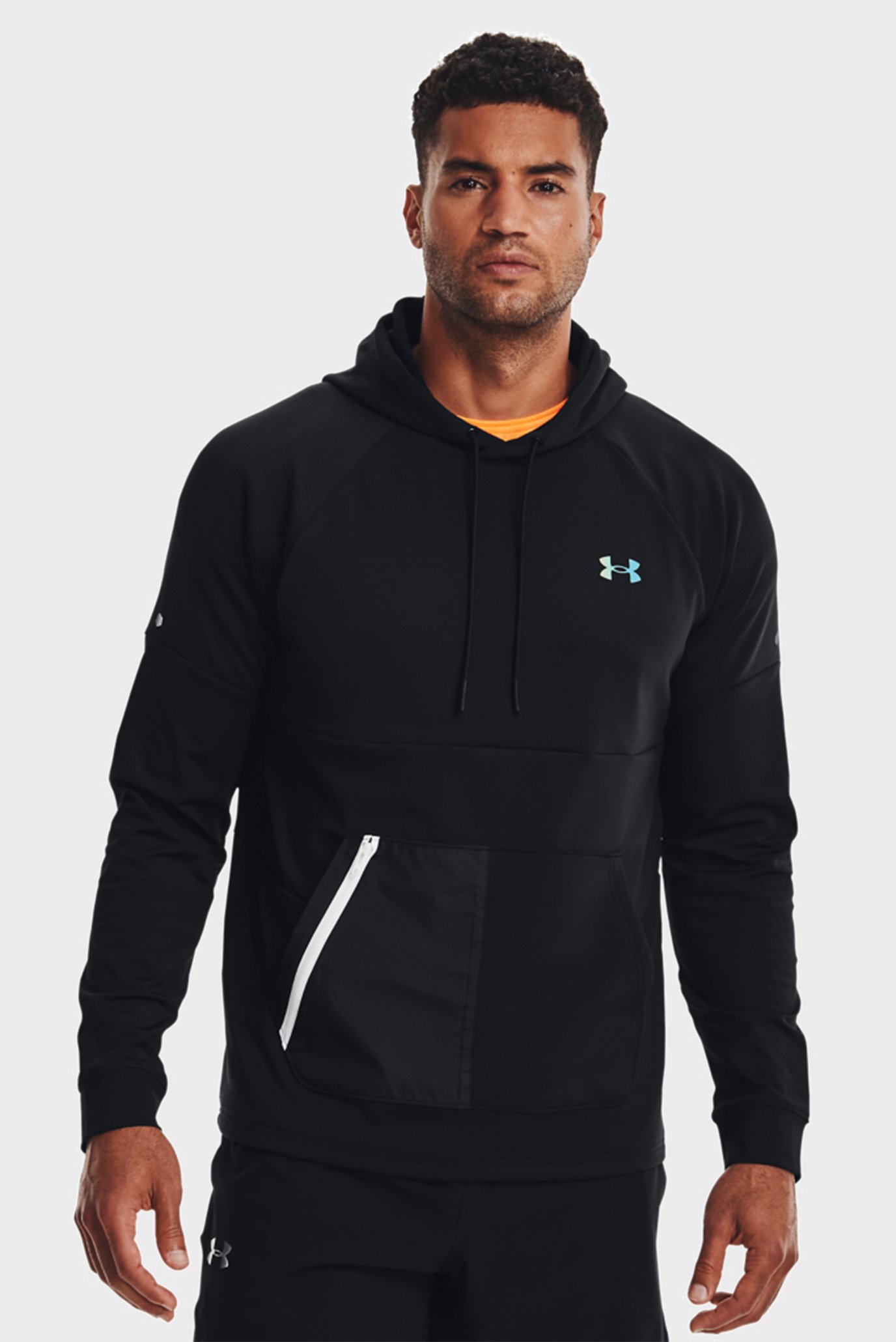 Чоловіче чорне худі UA Rush All Purpose Hoodie 1