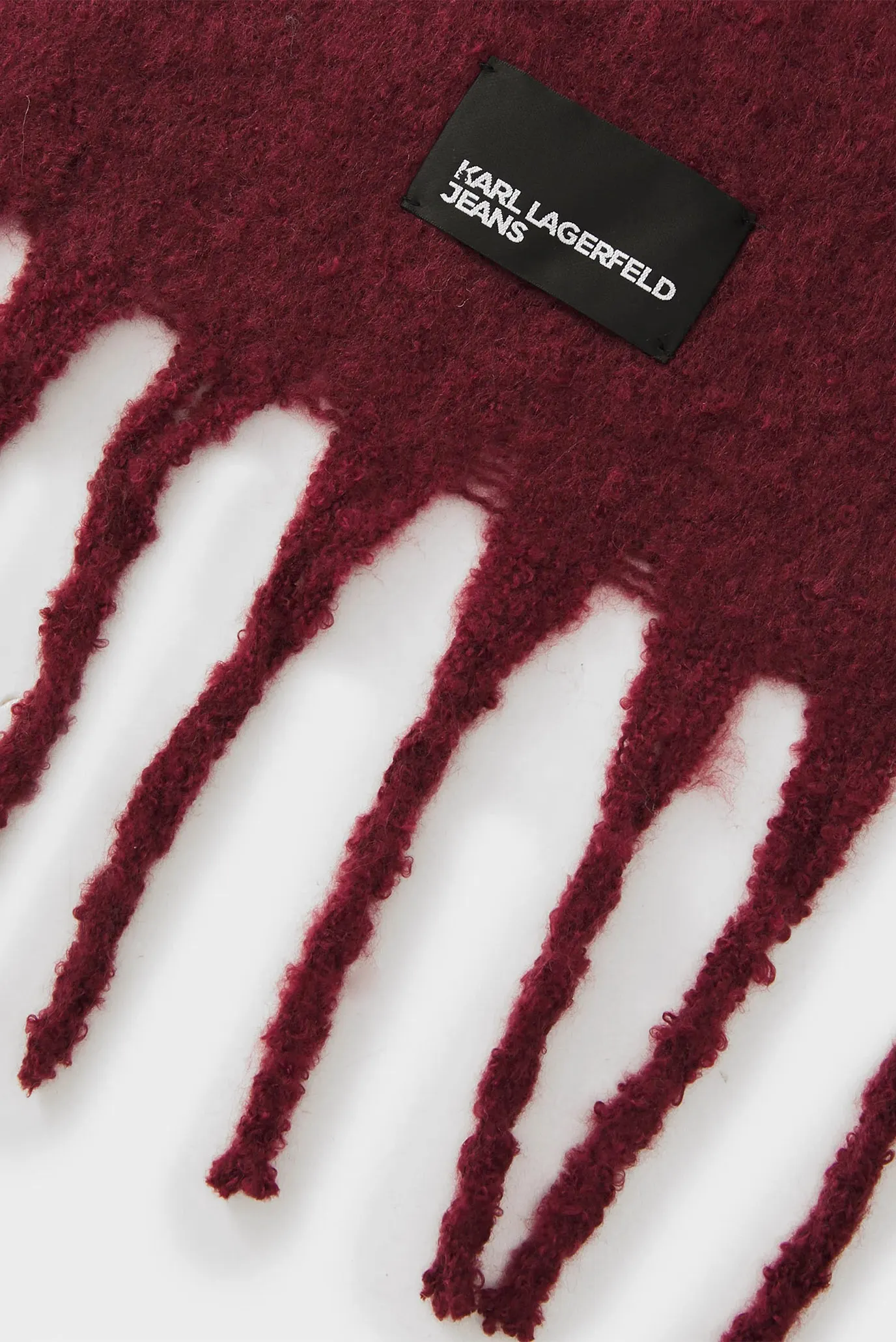 Женский бордовый шарф chunky 3