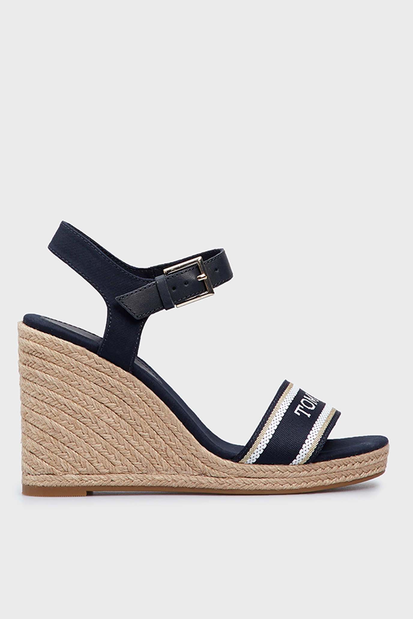 Женские темно-синие босоножки MONO WEBBING HIGH WEDGE SANDAL 1