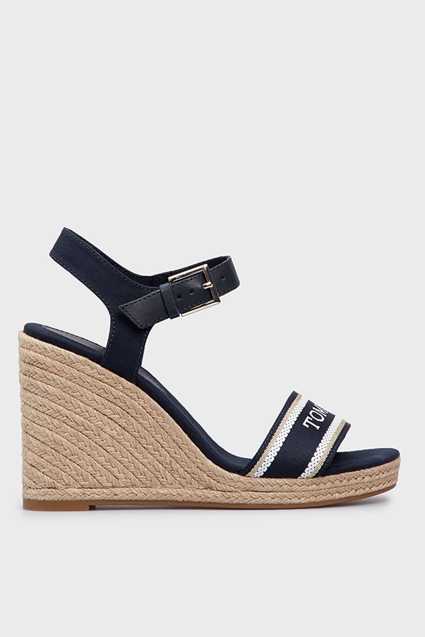 Жіночі темно-сині босоніжки MONO WEBBING HIGH WEDGE SANDAL 1