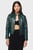 Женская зеленая кожаная куртка soft zip 223