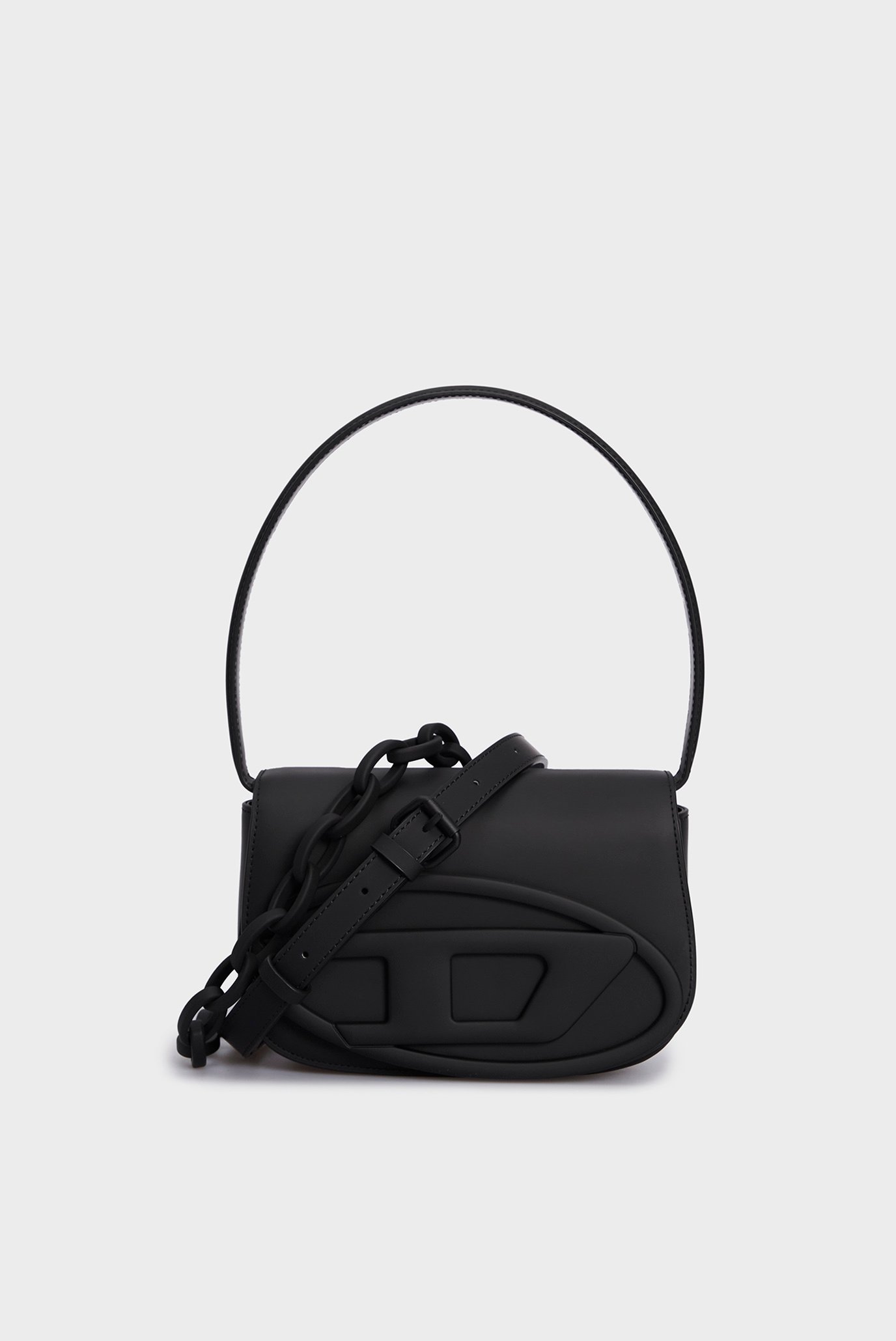 Женская черная кожаная сумка 1DR 1