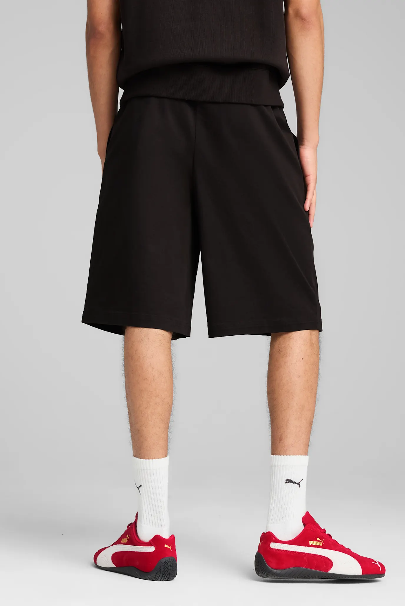 Чоловічі чорні шорти Wardrobe Essentials Woven Long Line Relaxed 11