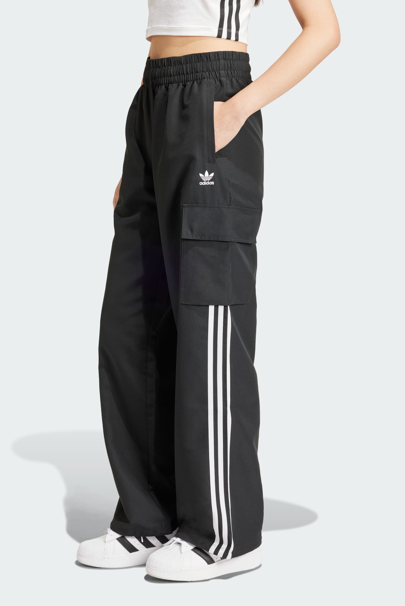 Женские черные спортивные брюки Adicolor 3-Stripes Cargo 1