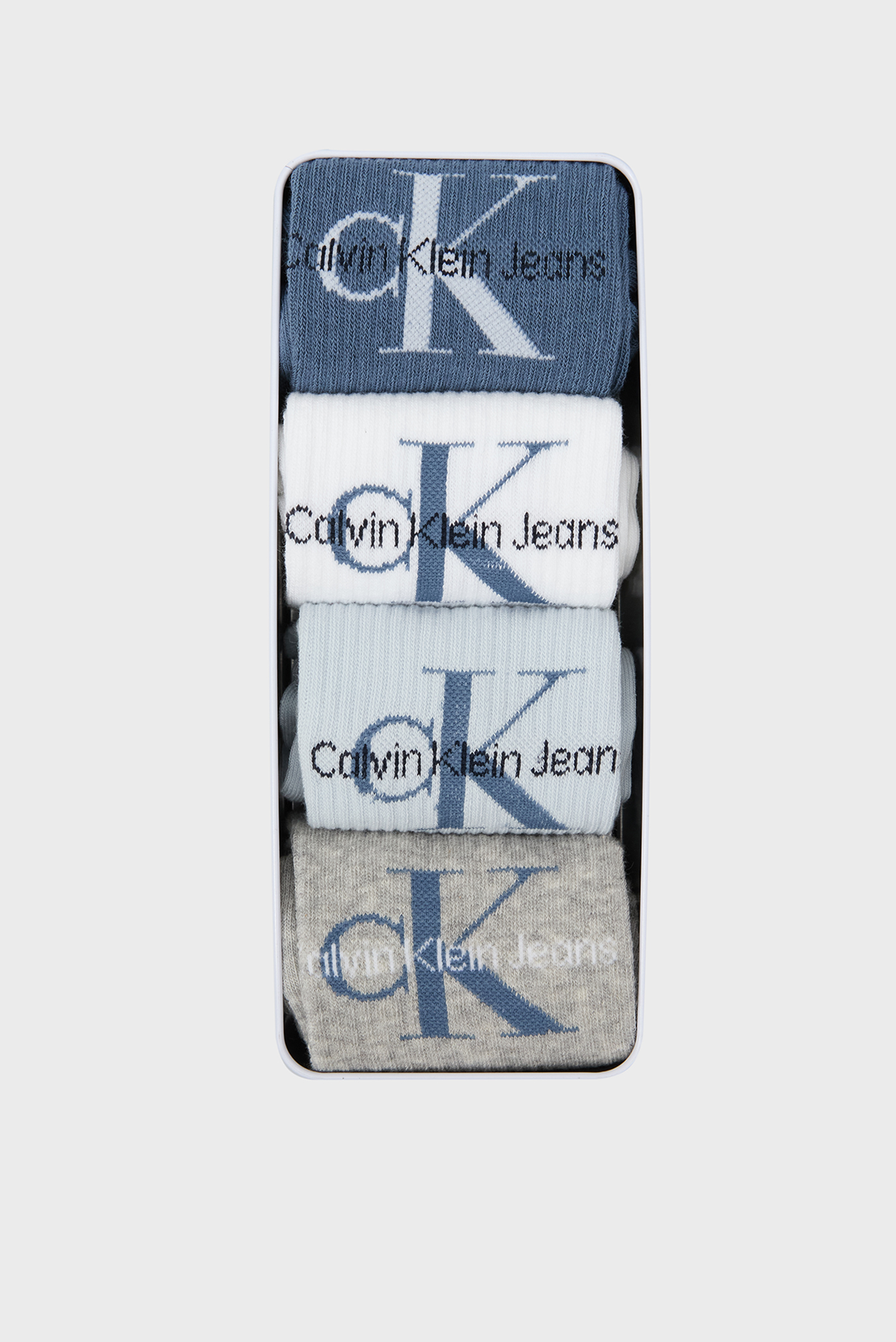 Мужские носки (4 пары) CKJ MEN SOCK 4P GIFTBOX MONOGRAM 1