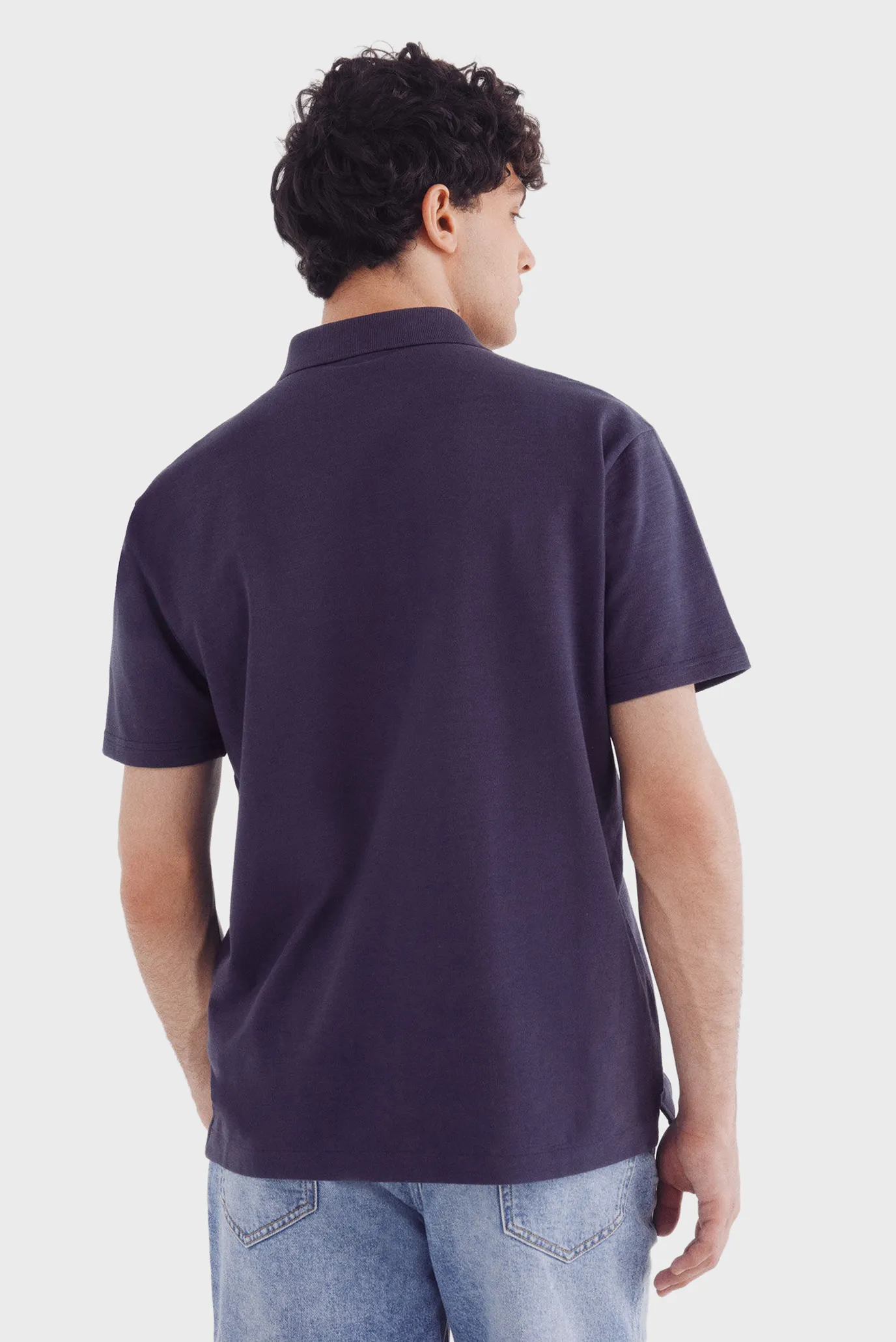 Чоловіче темно-синє поло 3