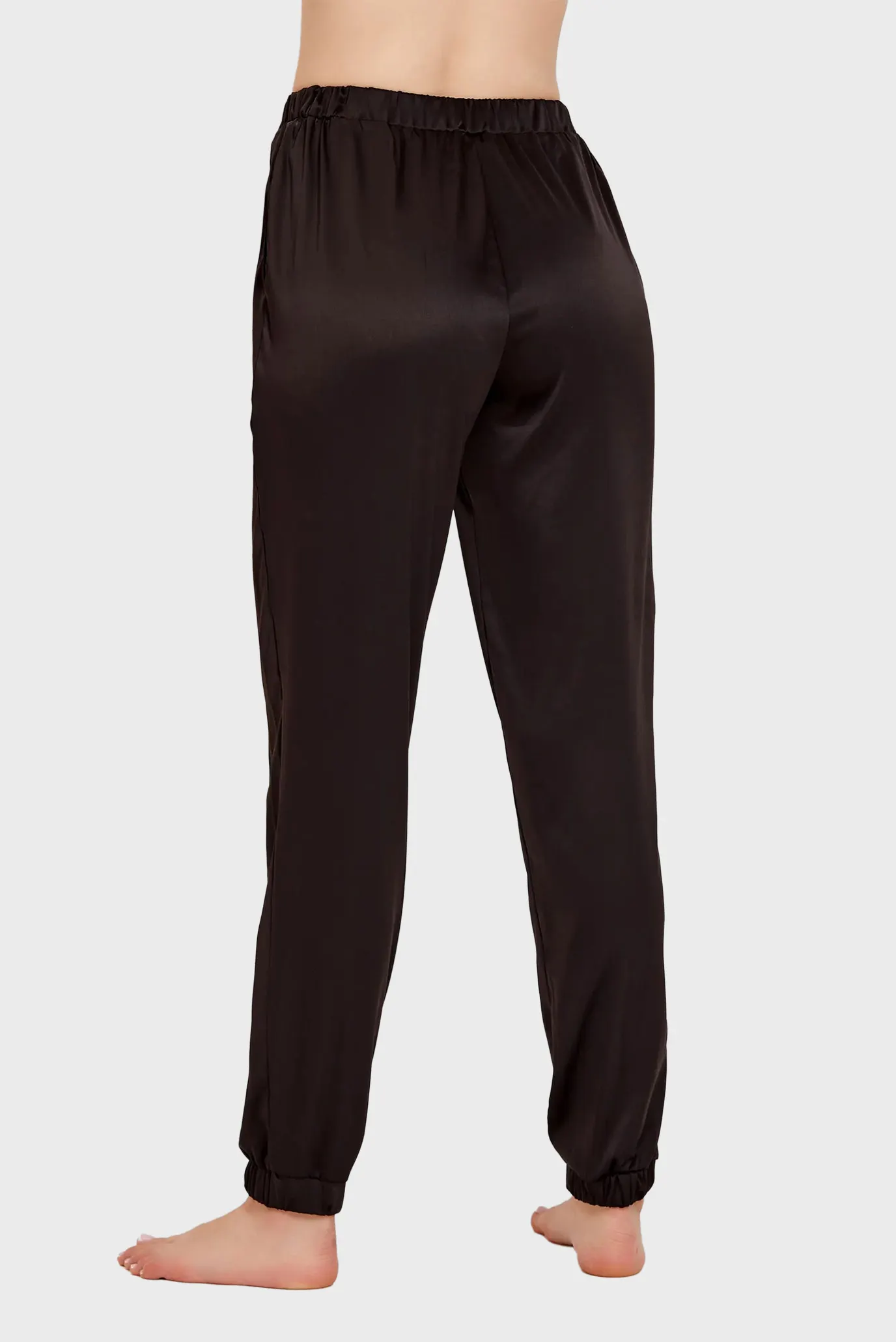 Жіноча чорна піжама (джемпер, брюки) 4