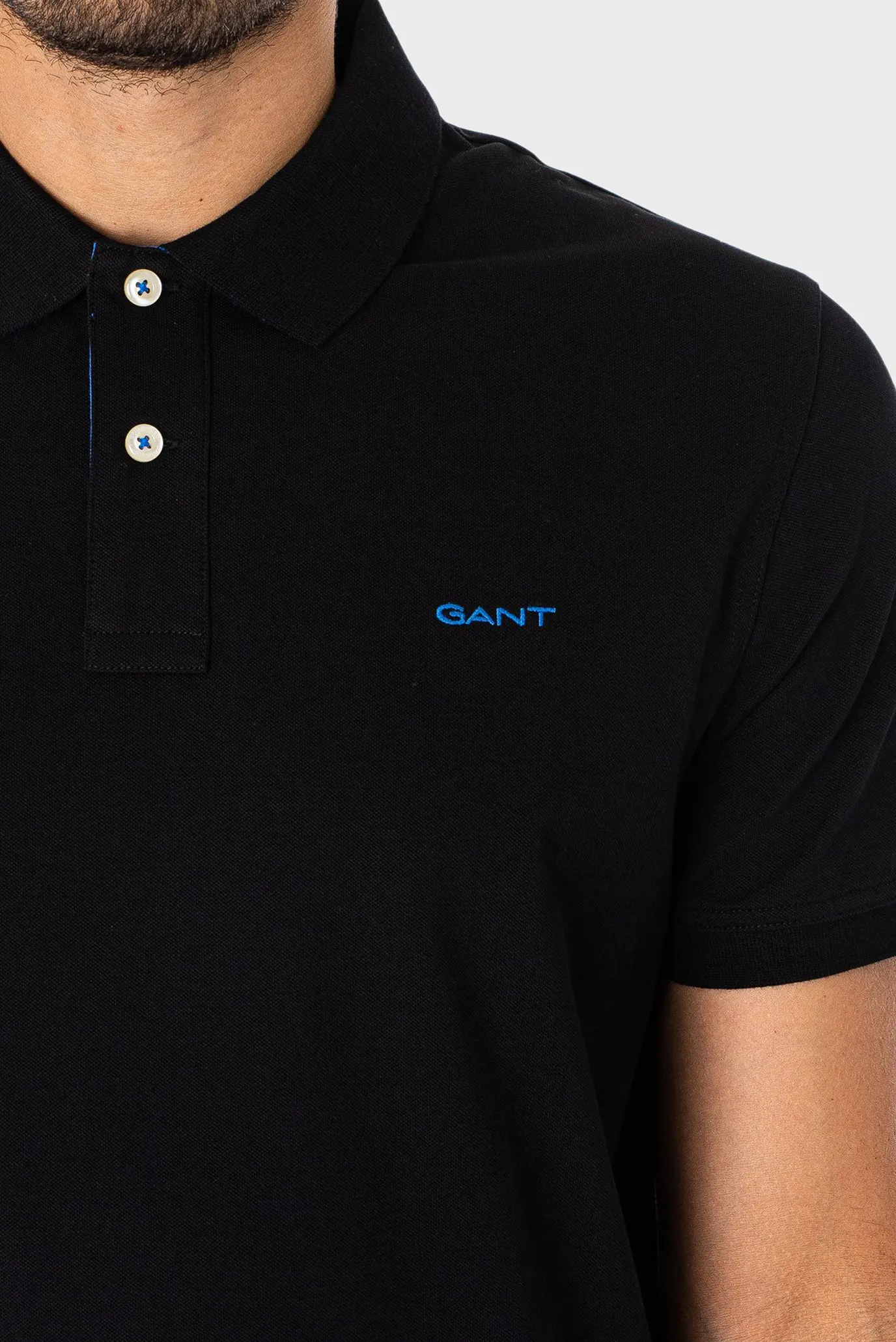 Чоловіче чорне поло REG CONTRAST PIQUE SS RUGGER 4