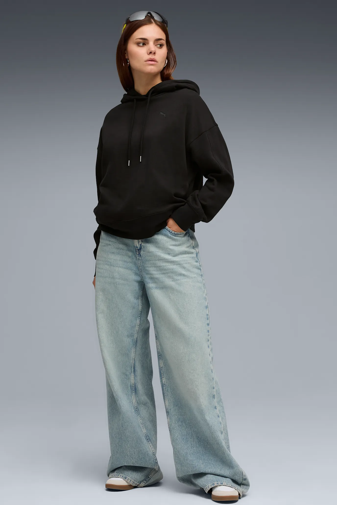 Жіноче чорне худі HER Oversized Hoodie Women 2