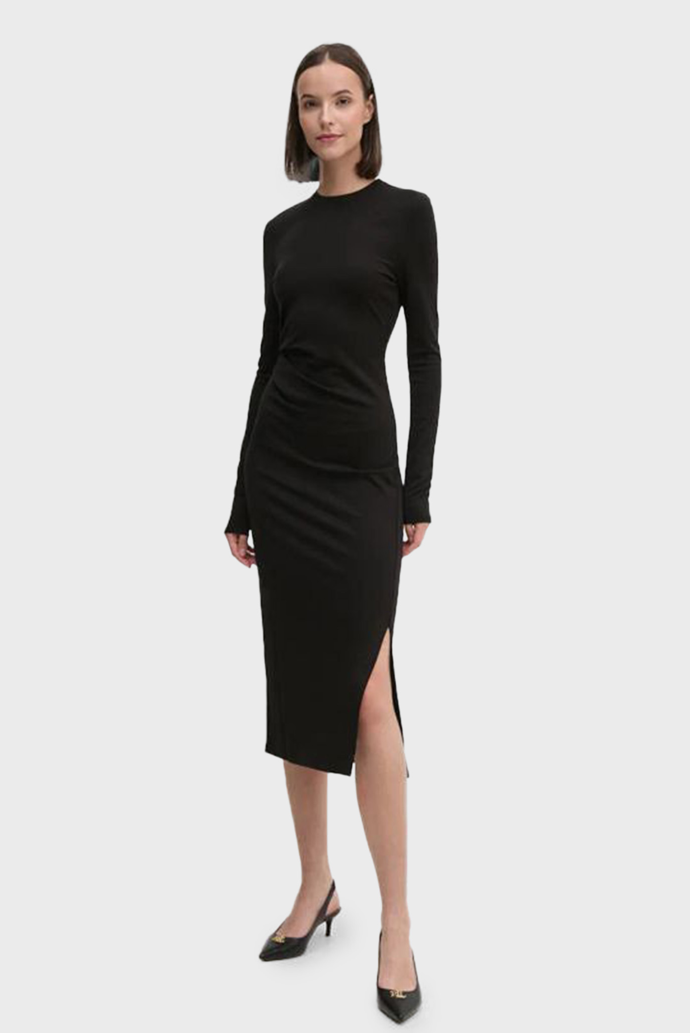 Женское черное платье Черный S DKNY D2G4A142_BLK Женское черное платье Черный S DKNY D2G4A142_BLK