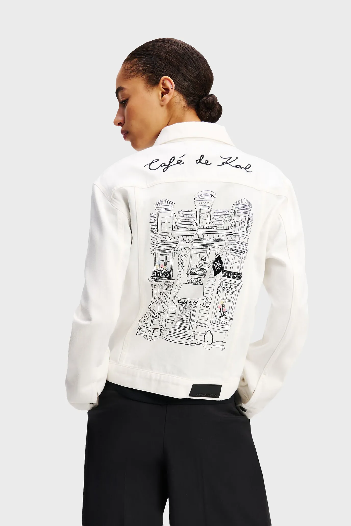 Женская белая джинсовая куртка KLXJP DENIM JACKET Белый XS Karl Lagerfeld A2W14028