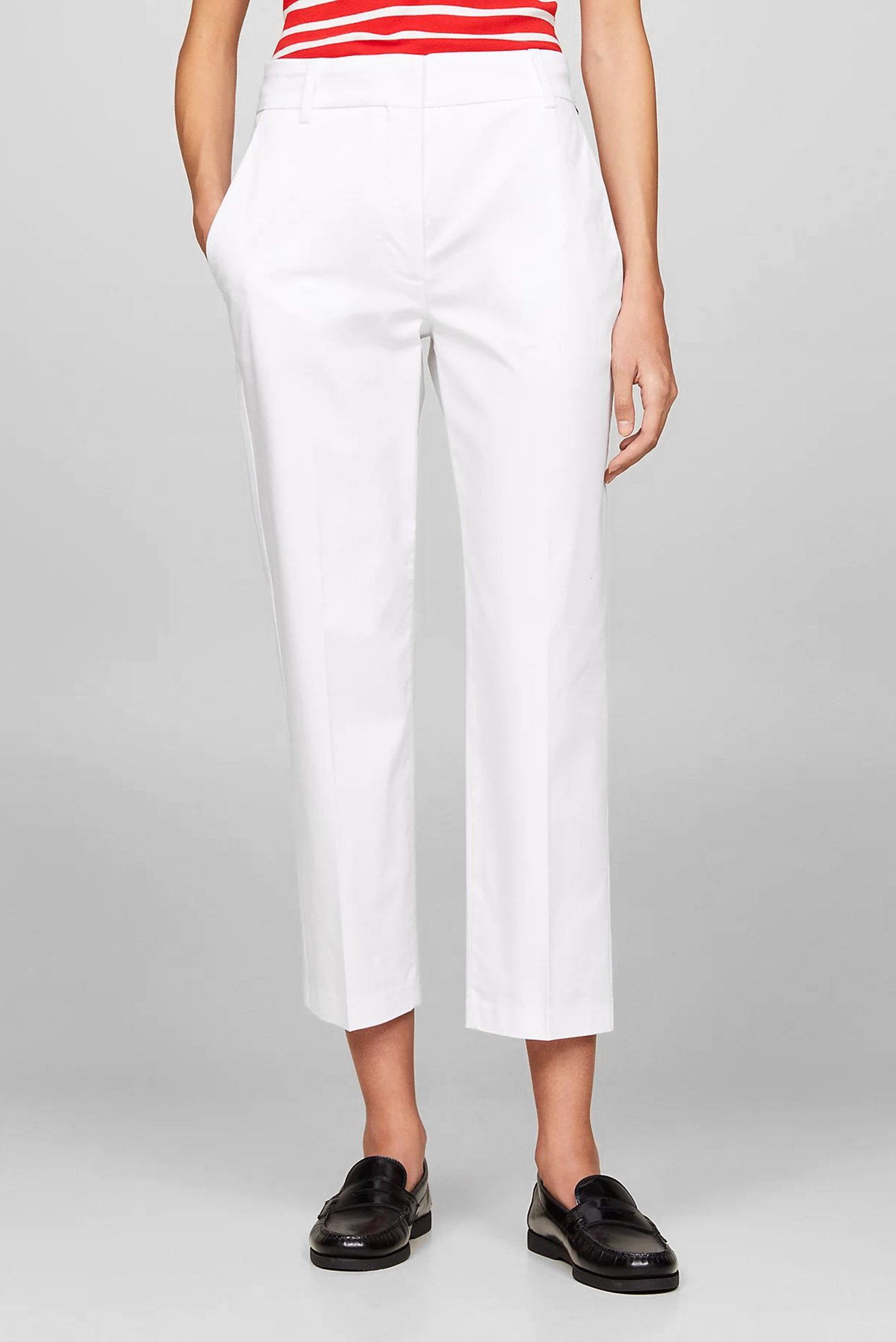 Женские белые брюки SLIM STRAIGHT CO CHINO 1