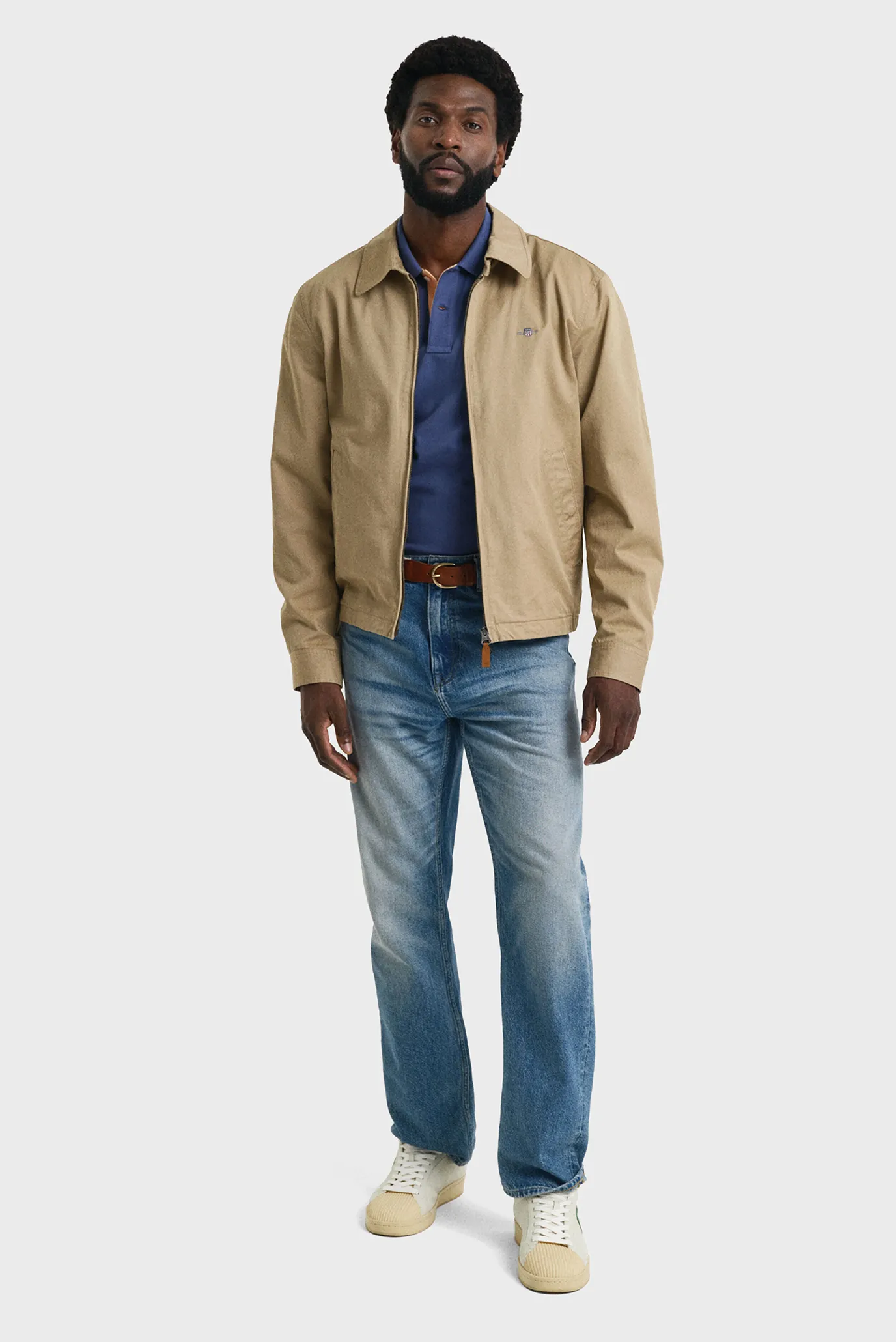 Мужское синее поло REG CONTRAST PIQUE 4