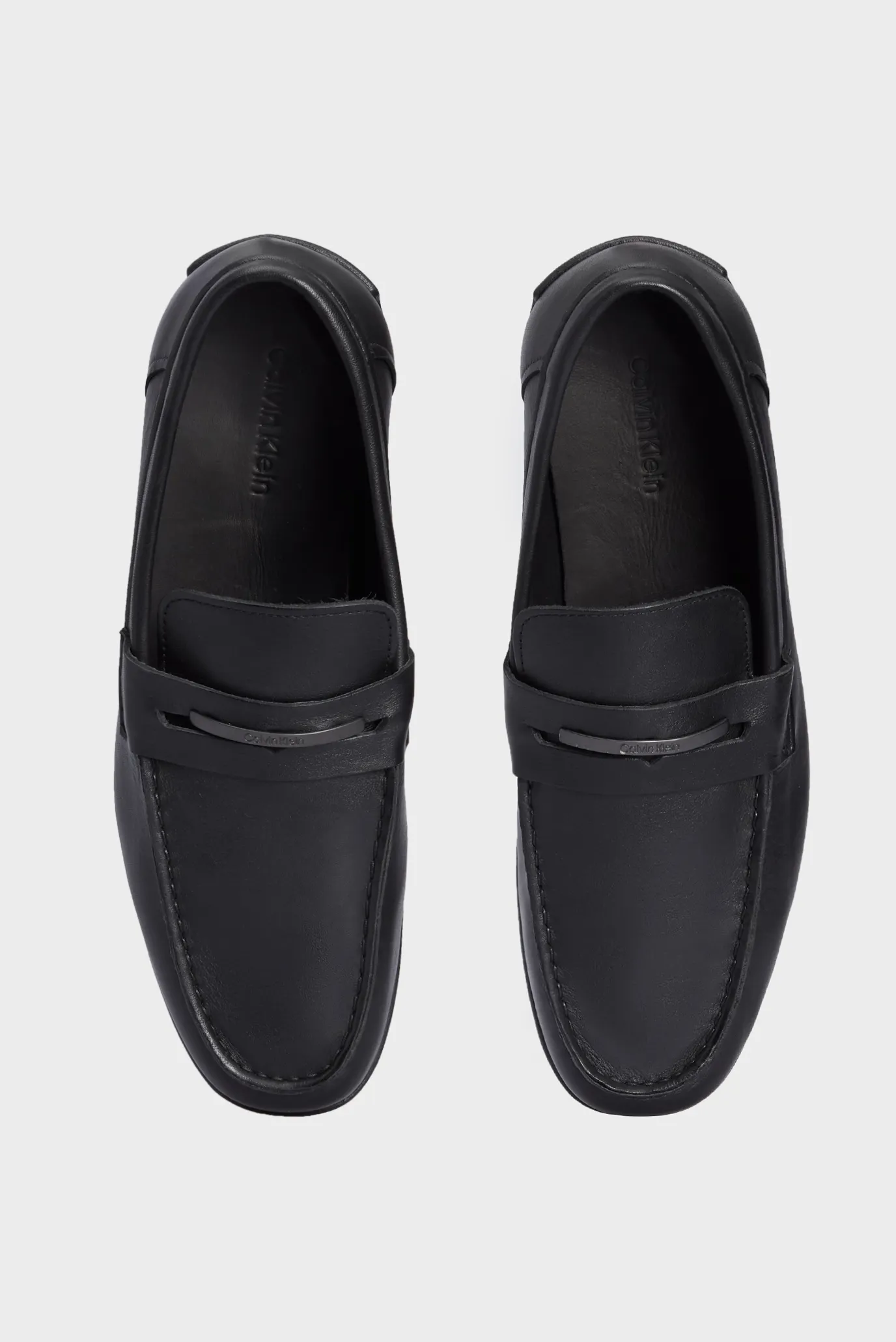 Мужские черные кожаные мокасины DRIVING SHOE METAL BAR 4