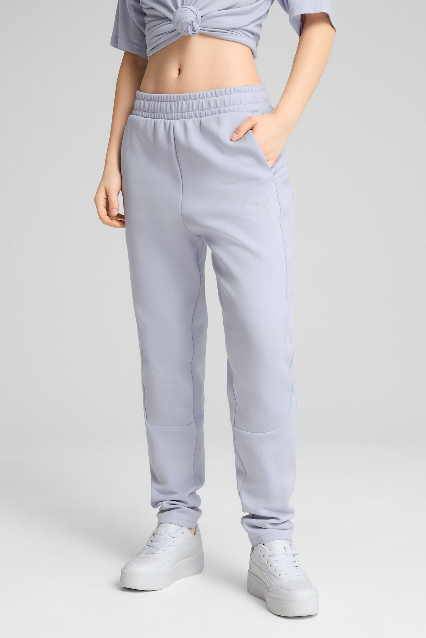 Женские голубые спортивные брюки EVOSTRIPE Sweatpants Women 1