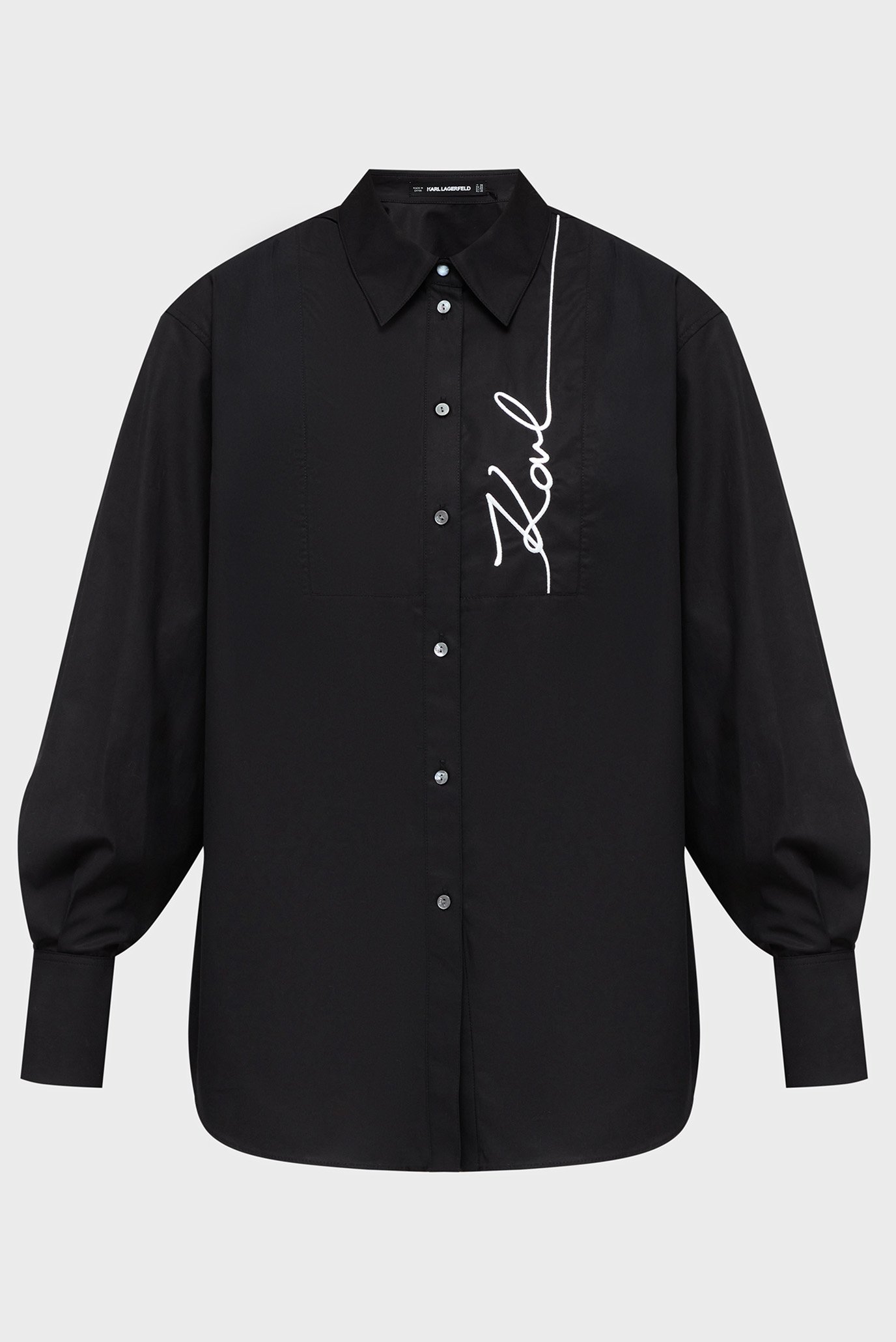 Женская черная рубашка poplin Черный 42 Karl Lagerfeld A4W11014 Женская черная рубашка poplin Черный 42 Karl Lagerfeld A4W11014