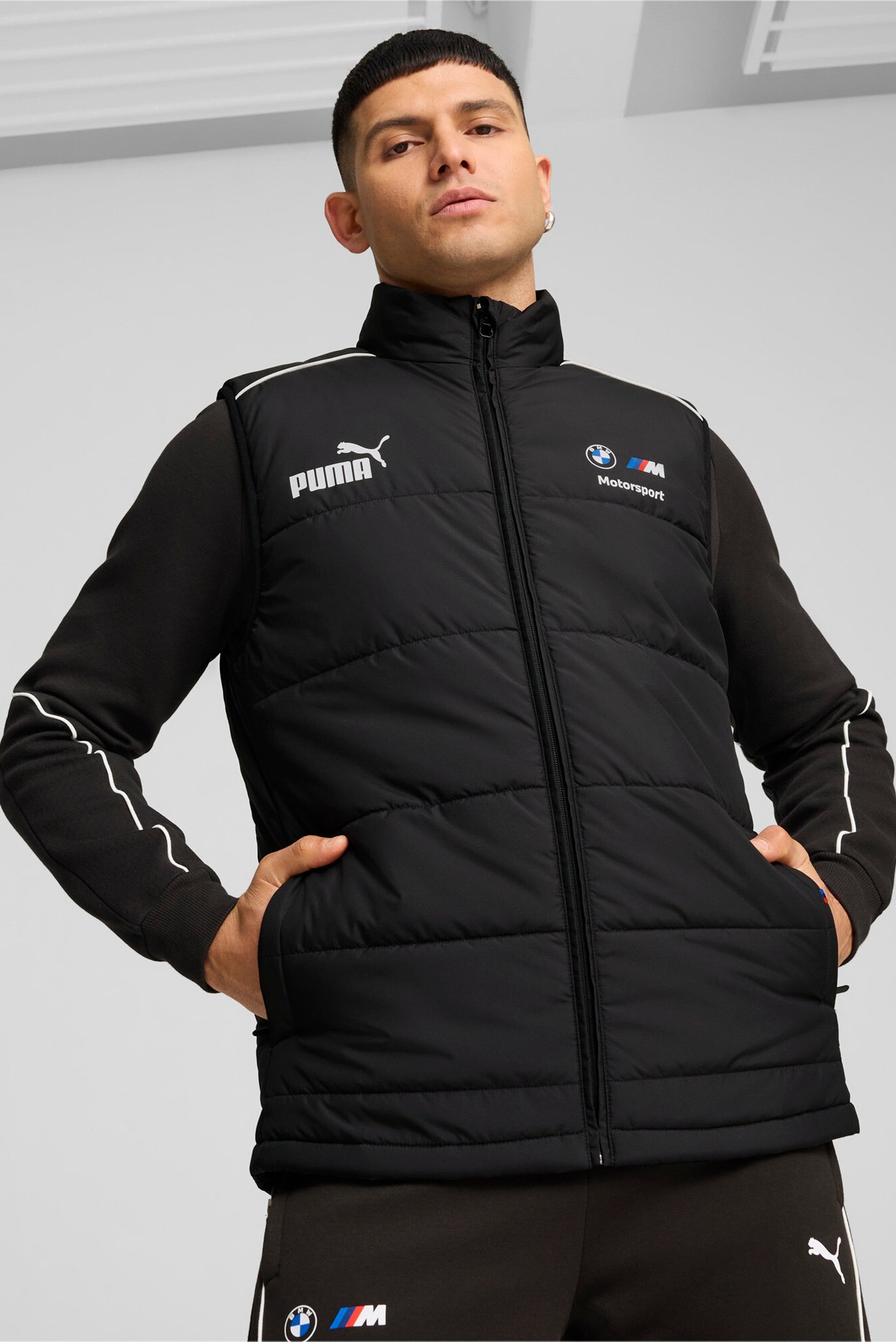 Чоловічий чорний жилет BMW M Motorsport MT7+ Padded Vest Men 1