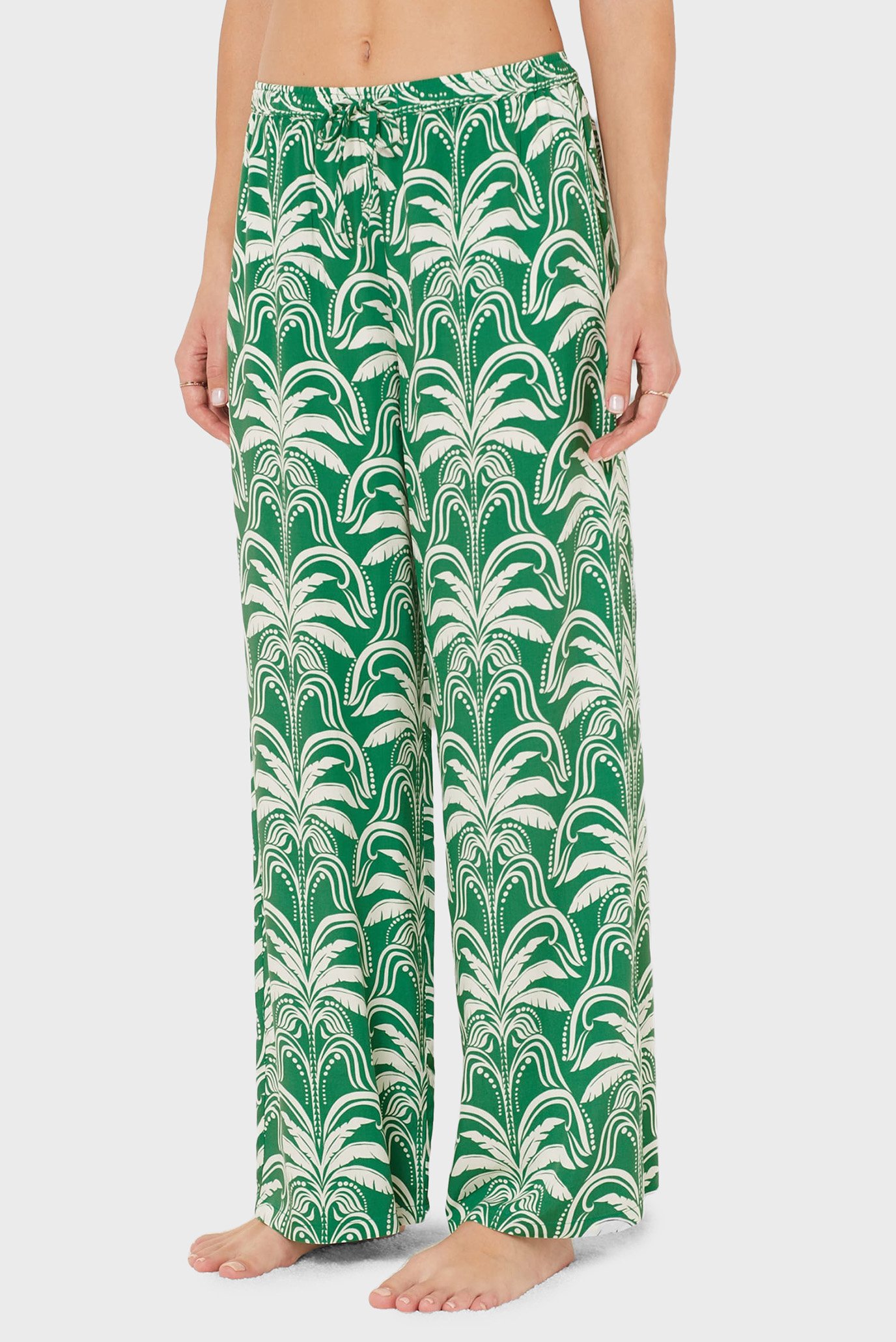 Женские зеленые брюки с узором VIJAY 1