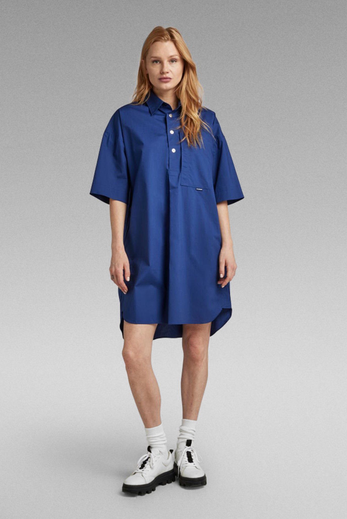 Женское синее платье Shirt dress 2.0 1