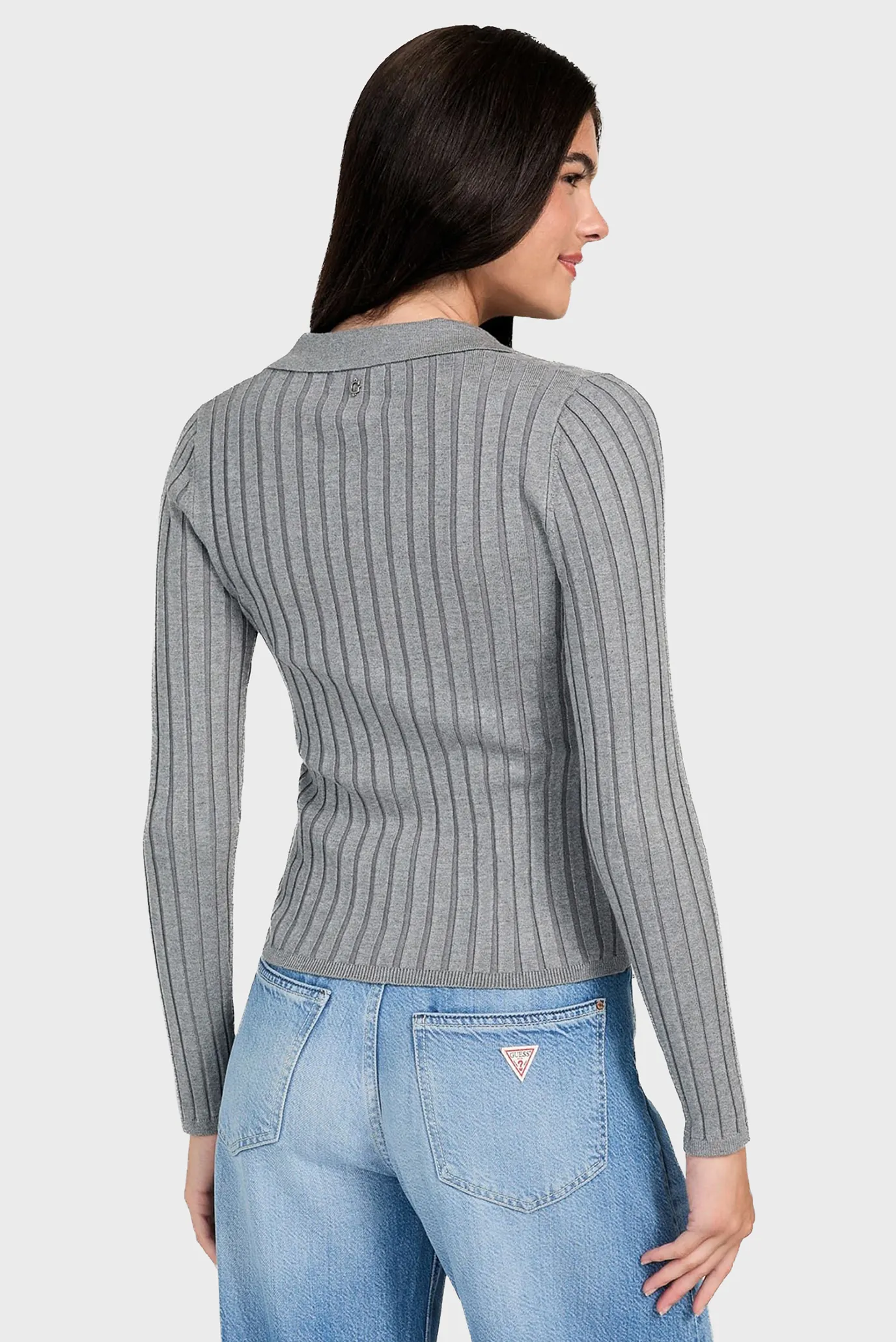 Женский серый пуловер 3