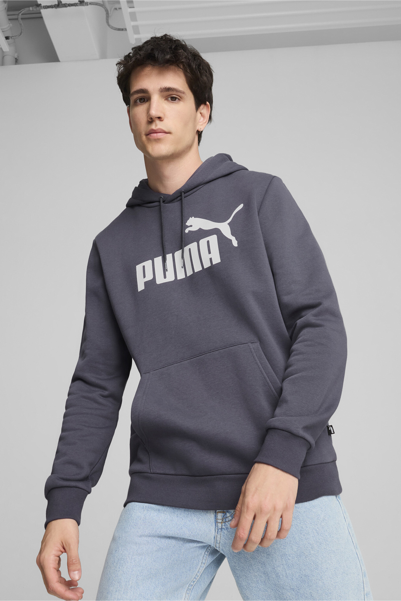 Чоловіче темно-сіре худі Essentials Big Logo Men's Hoodie 1