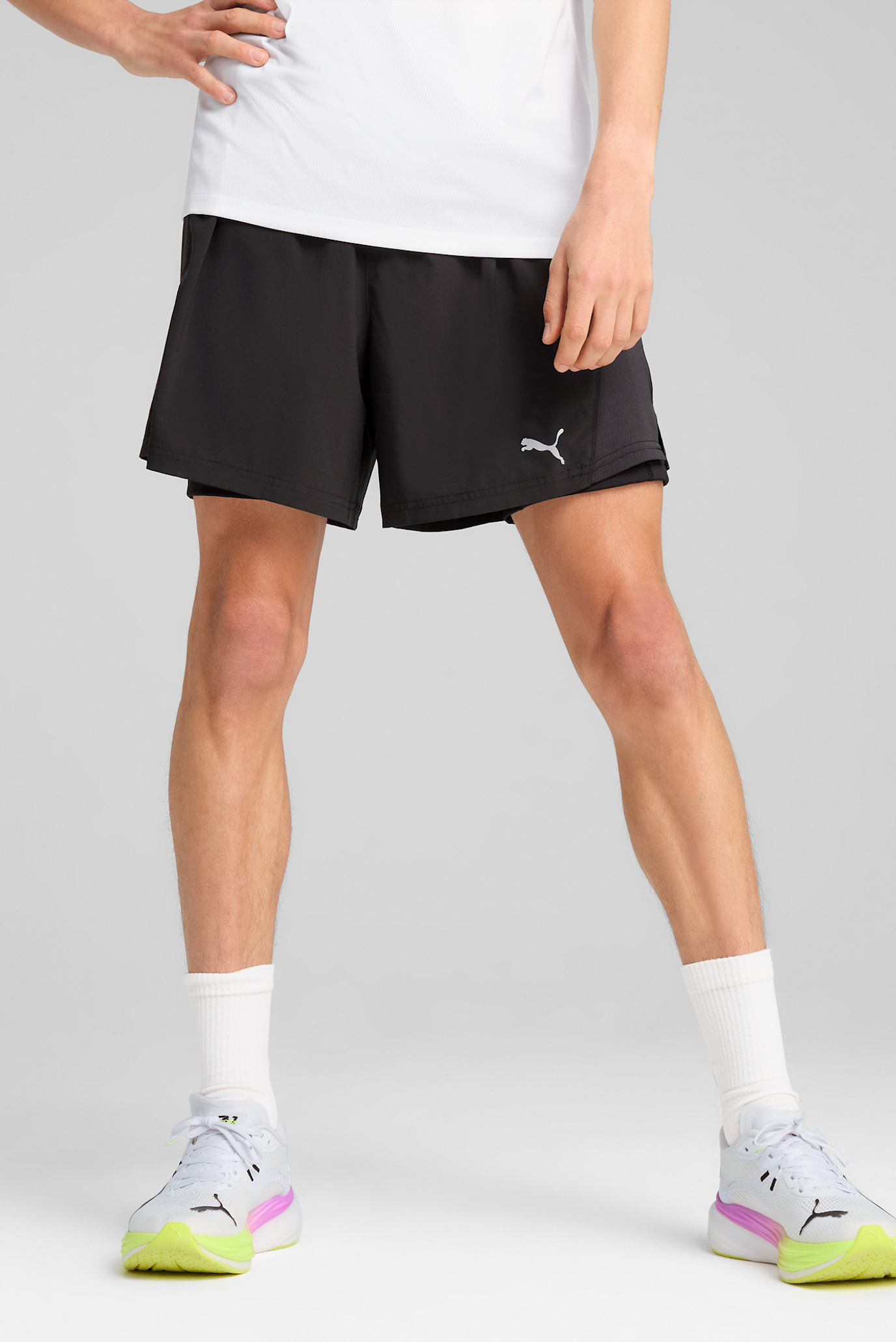 Мужские черные шорты 2в1 VELOCITY 2-in-1 Running Shorts Men 1