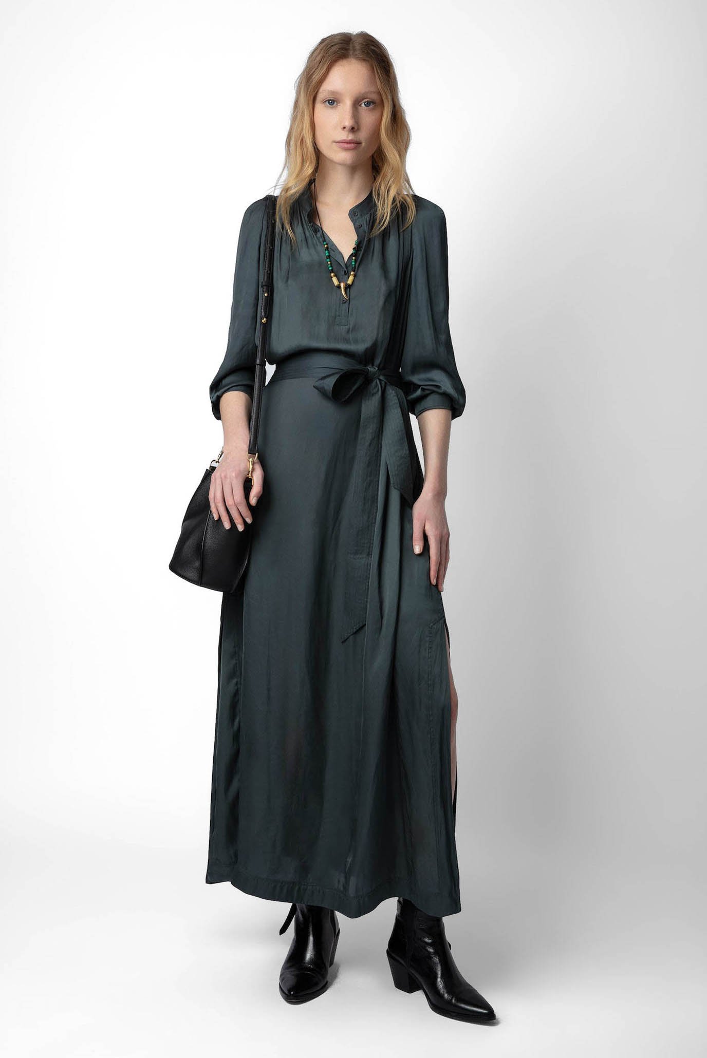Жіноча темно-сіра сукня Ritchil 1