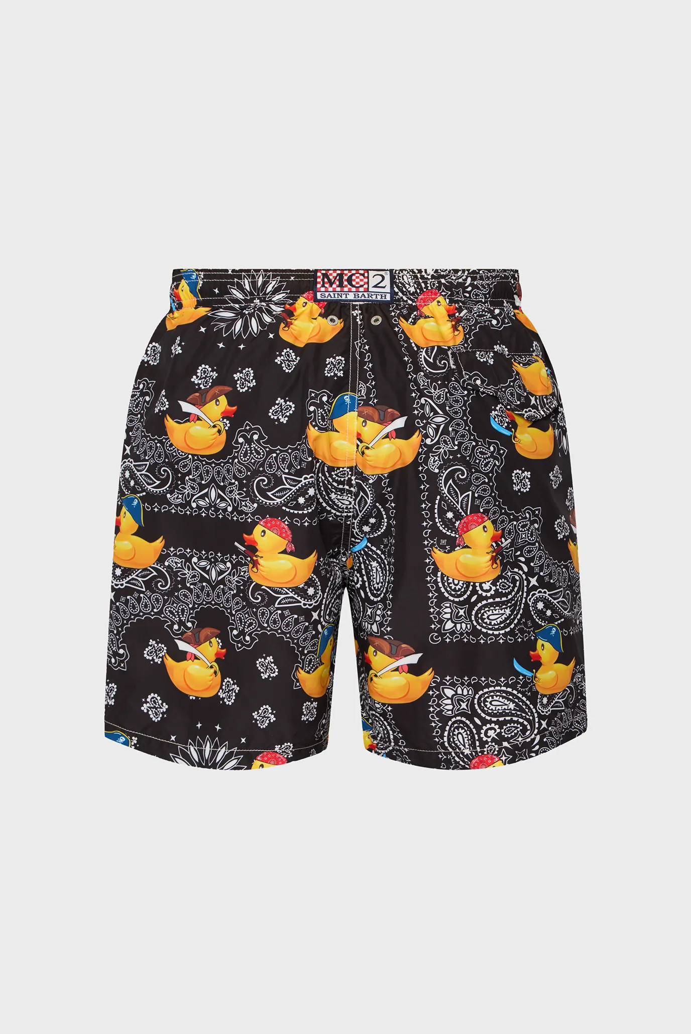 Мужские черные плавательные шорты с узором LIGHTING 2