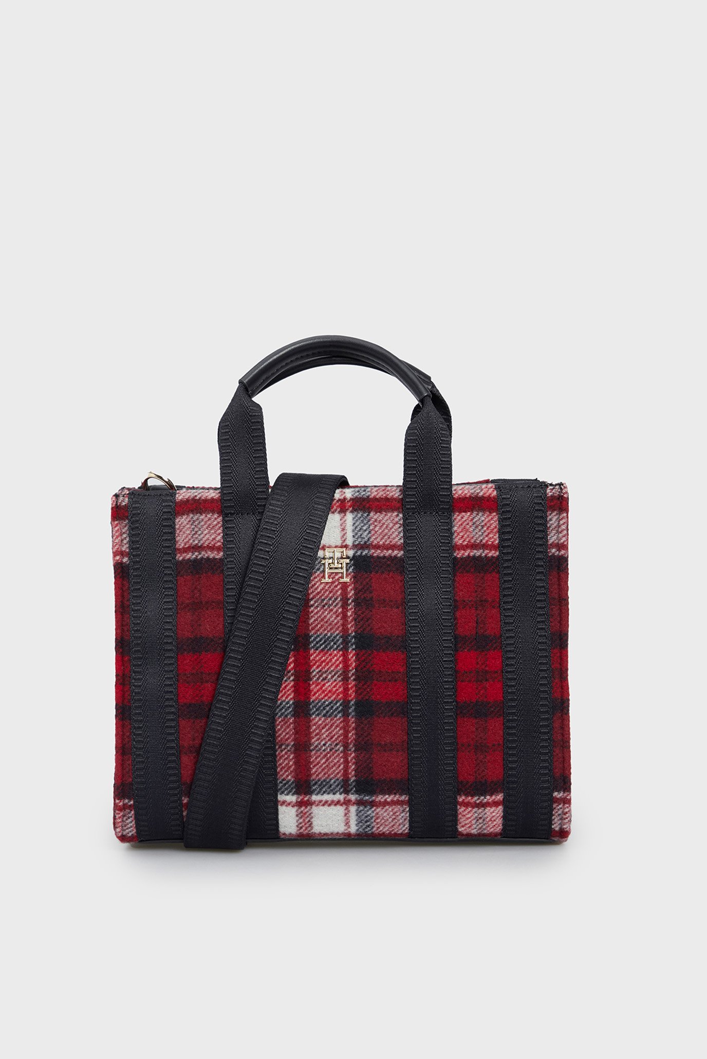 Женская сумка в клетку TH IDENTITY SMALL TOTE CHECK 1