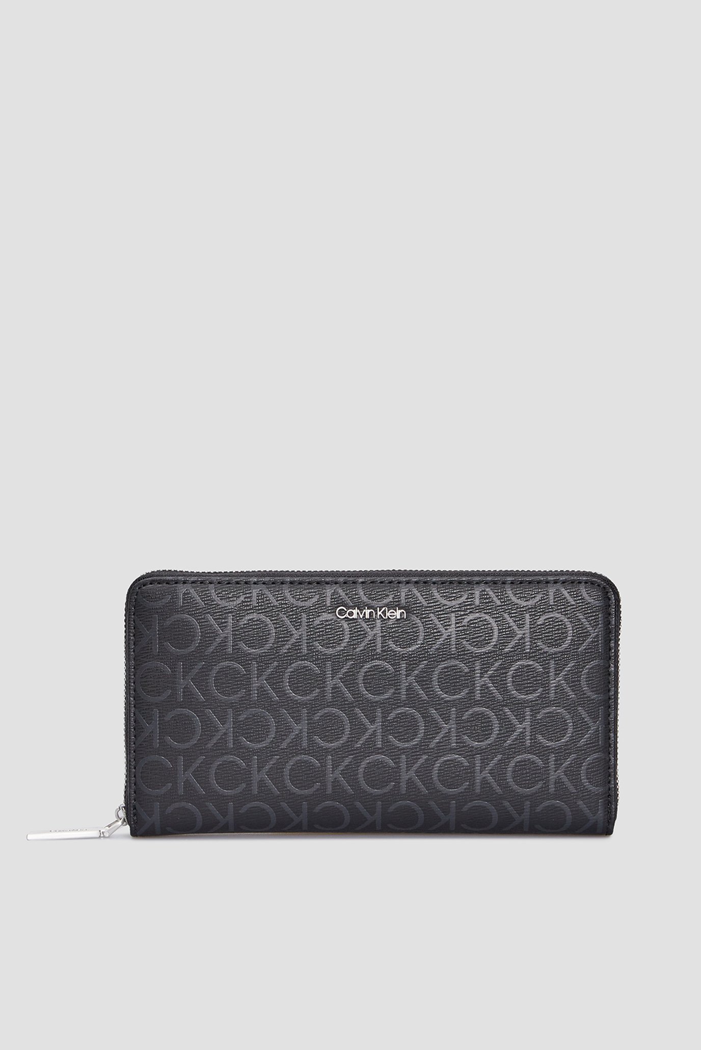 Жіночий чорний гаманець з візерунком CK MUST ZA WALLET XL_EPI MONO 1